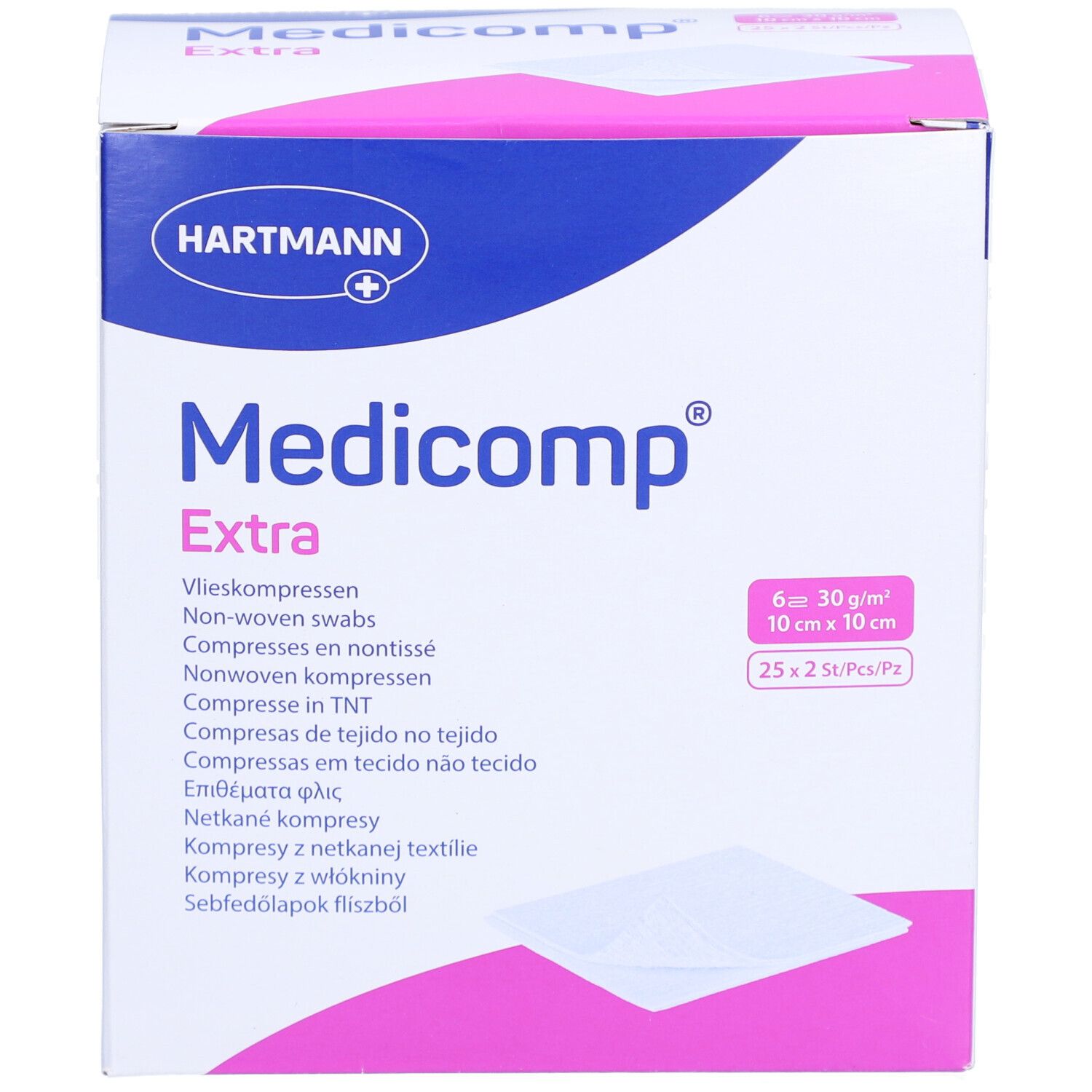 Medicomp® Compresses non tissées stériles 10 x 10 cm 6 couches