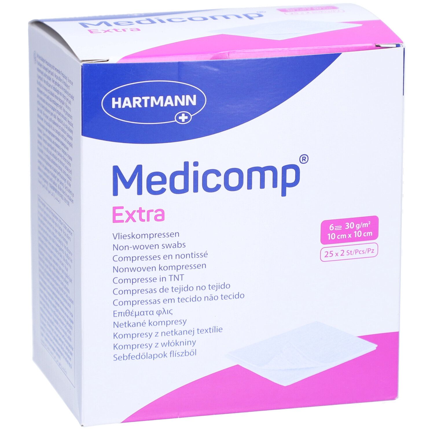 Medicomp® Compresses non tissées stériles 10 x 10 cm 6 couches
