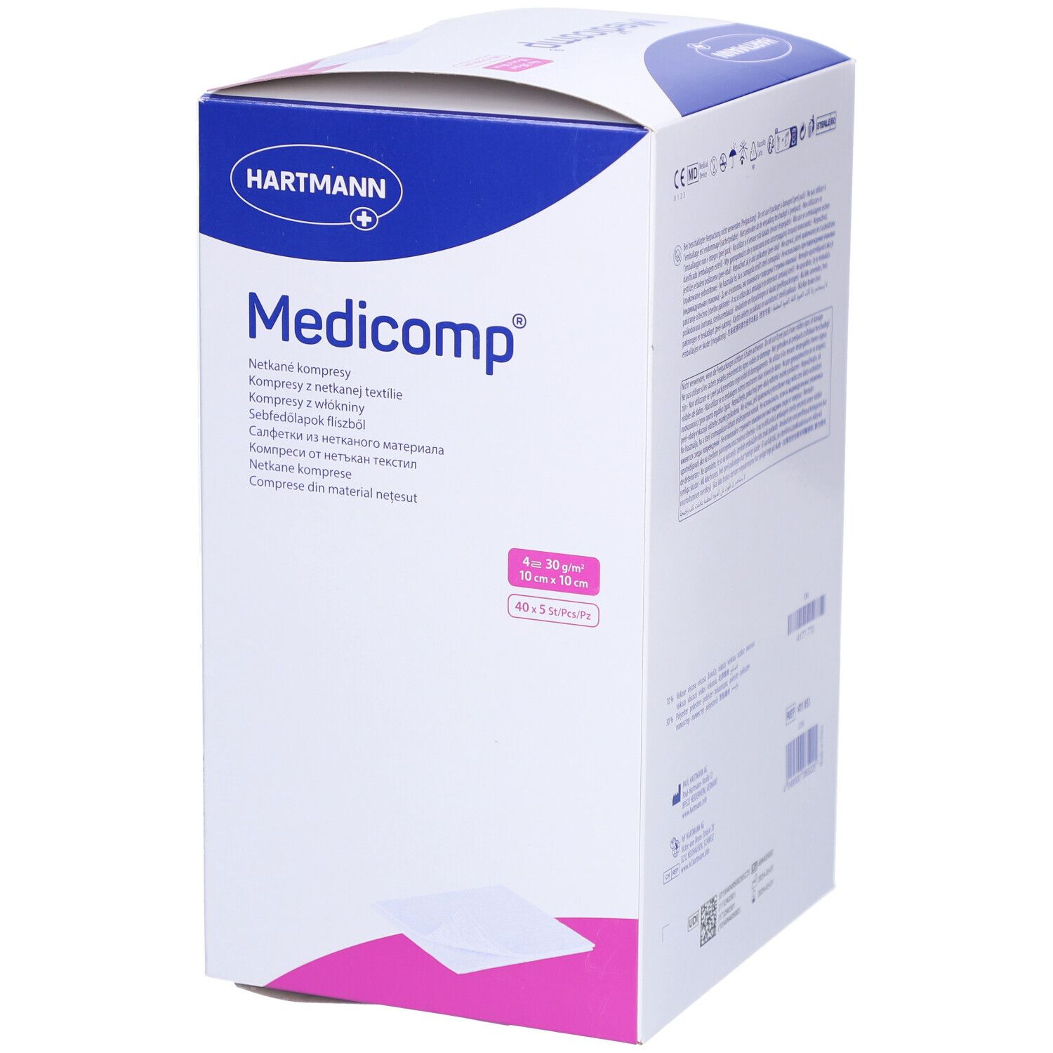 HARTMANN Medicomp® Compresses en nontissé stériles 4 plis S30  10 cm x 10 cm