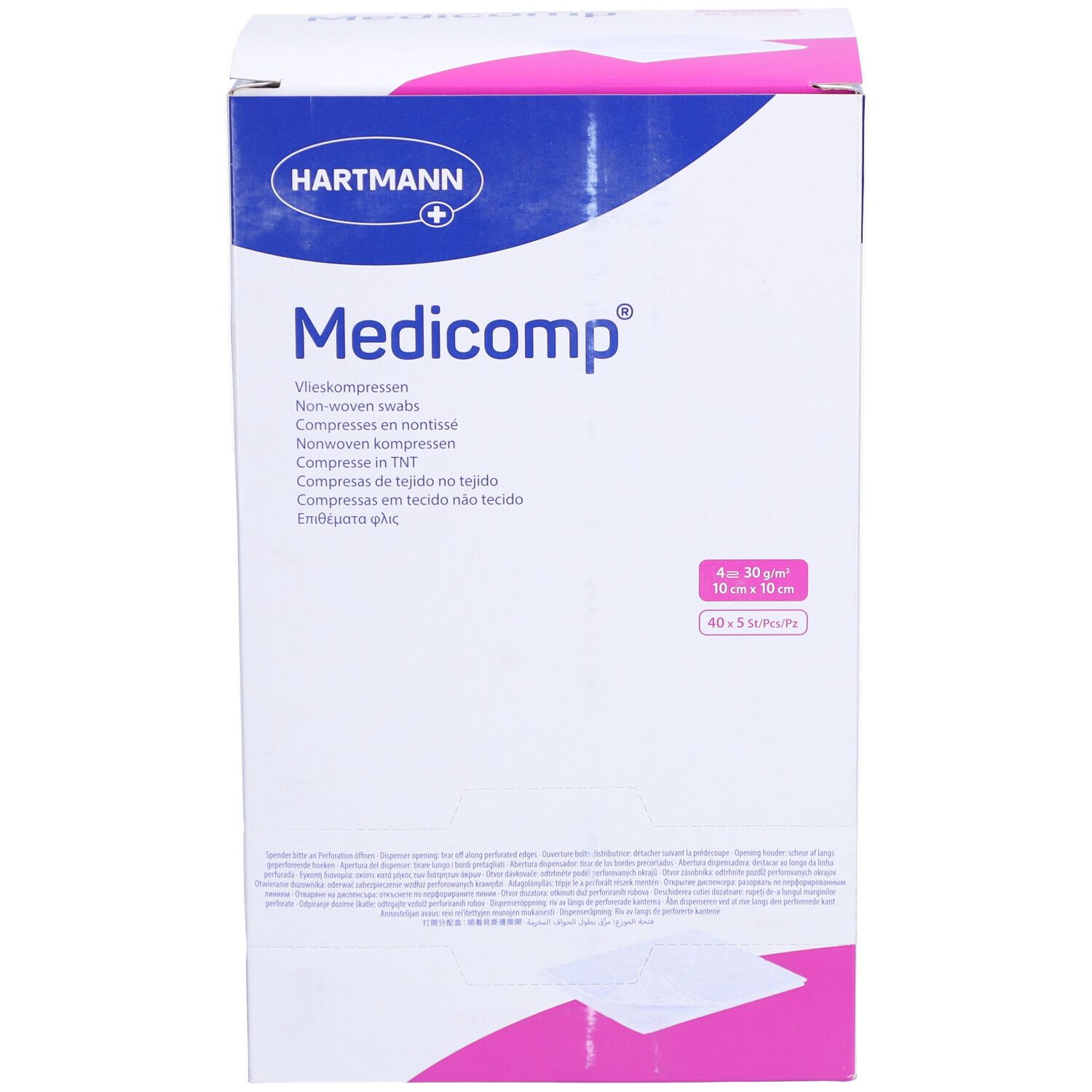 HARTMANN Medicomp® Compresses en nontissé stériles 4 plis S30  10 cm x 10 cm