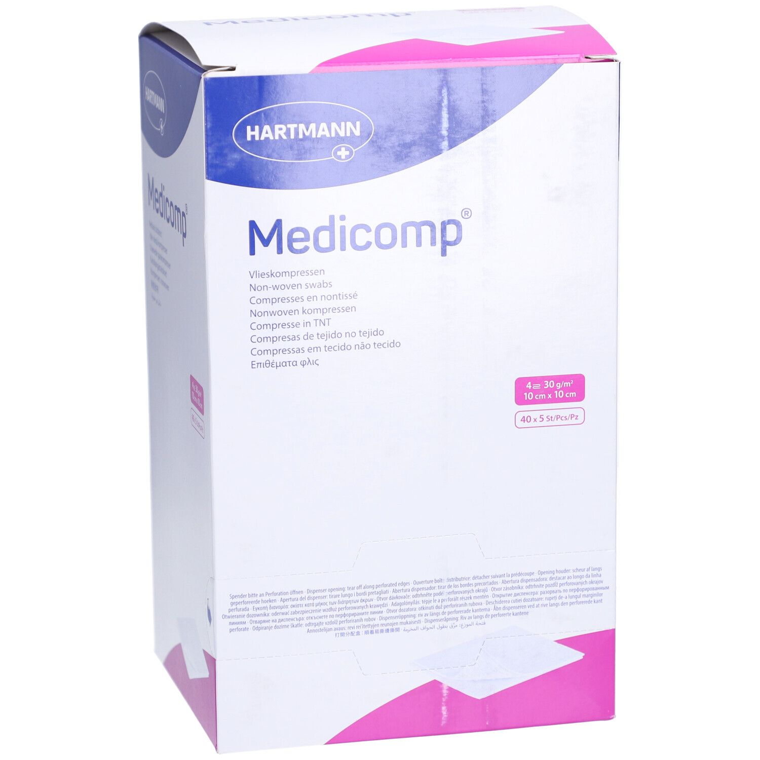 HARTMANN Medicomp® Compresses en nontissé stériles 4 plis S30  10 cm x 10 cm
