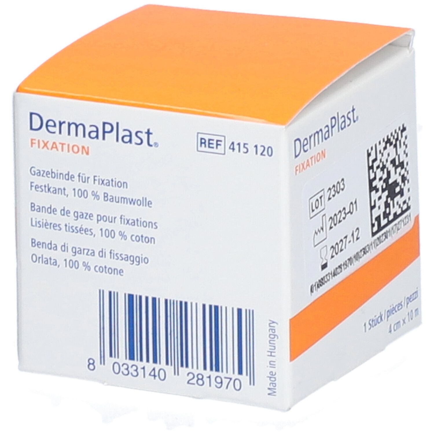 HARTMANN Dermaplast® Mullband 4 cm x 10 m