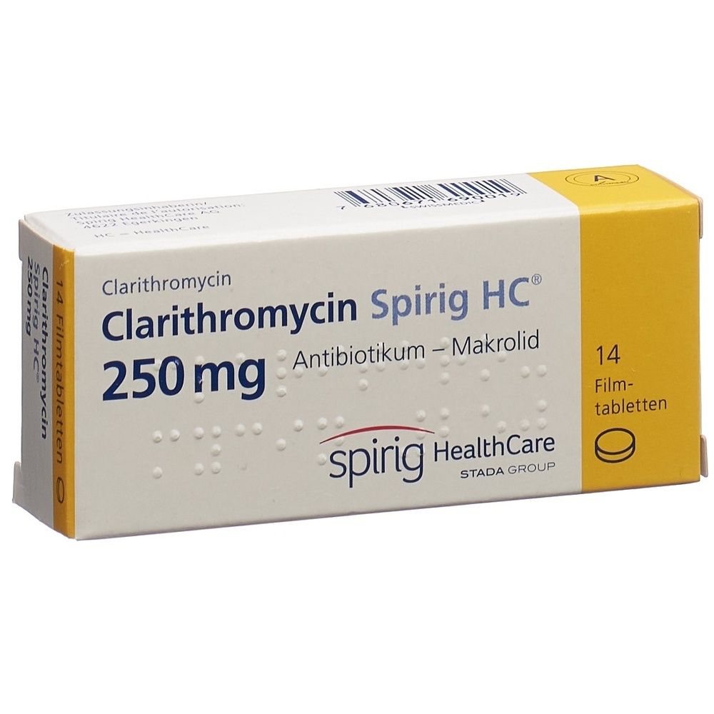 CLARITHROMYCIN Spirig HC Filmtabl 250 mg SDO
