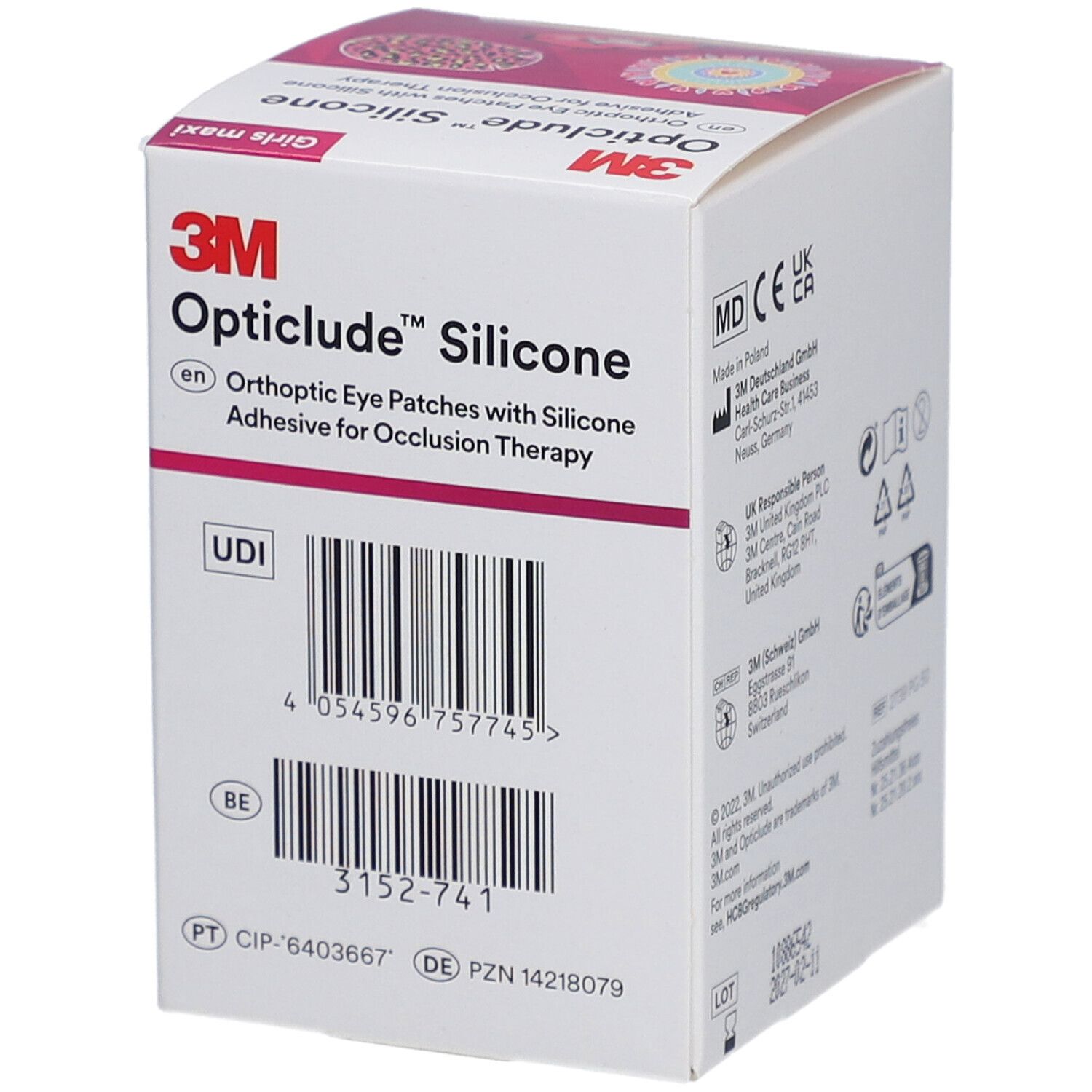 3M Opticlude Silikon-Augenpflaster 5.7 x 8 cm - Girls Maxi