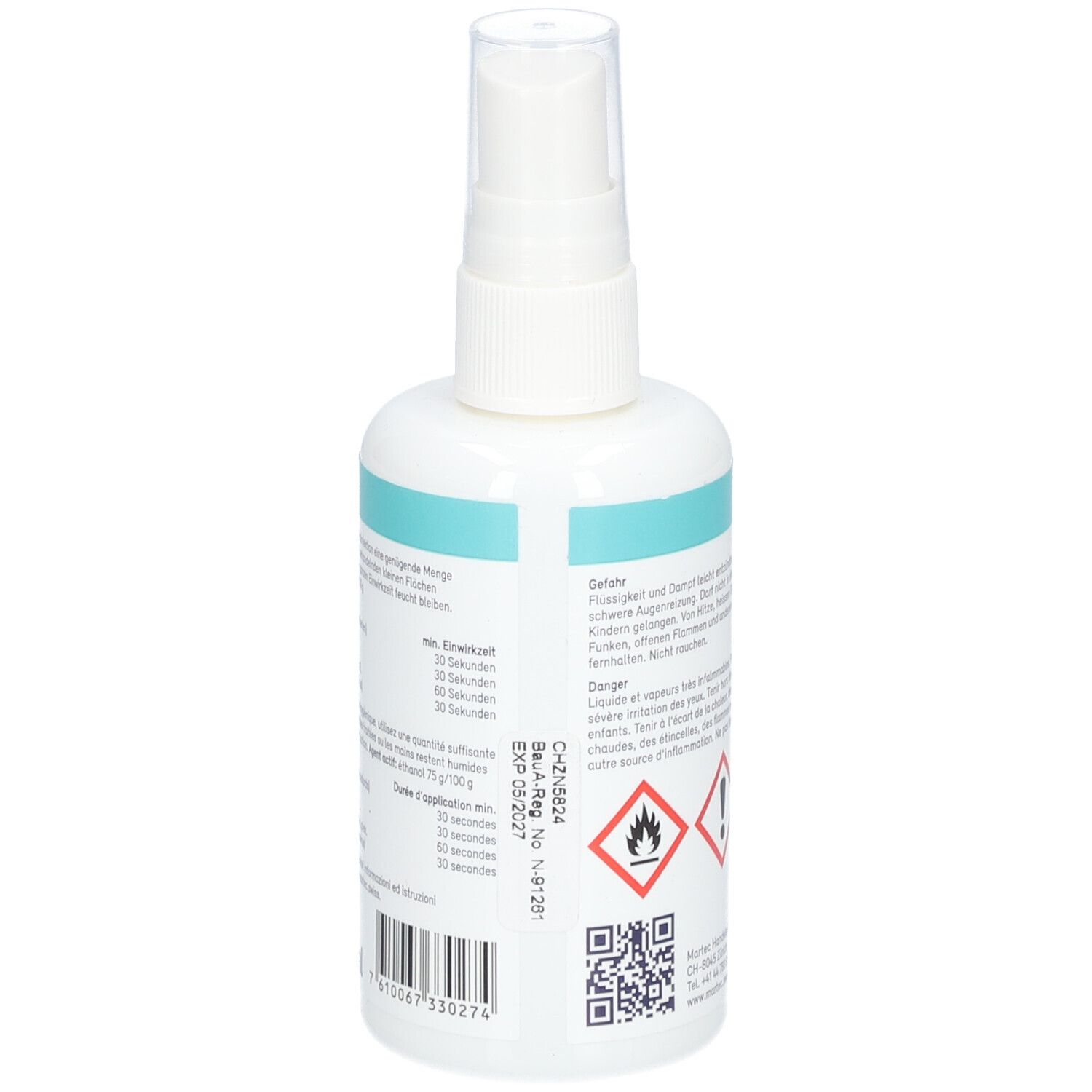 MARTEC Desinfektionsmittel-Spray 75% Ethanol