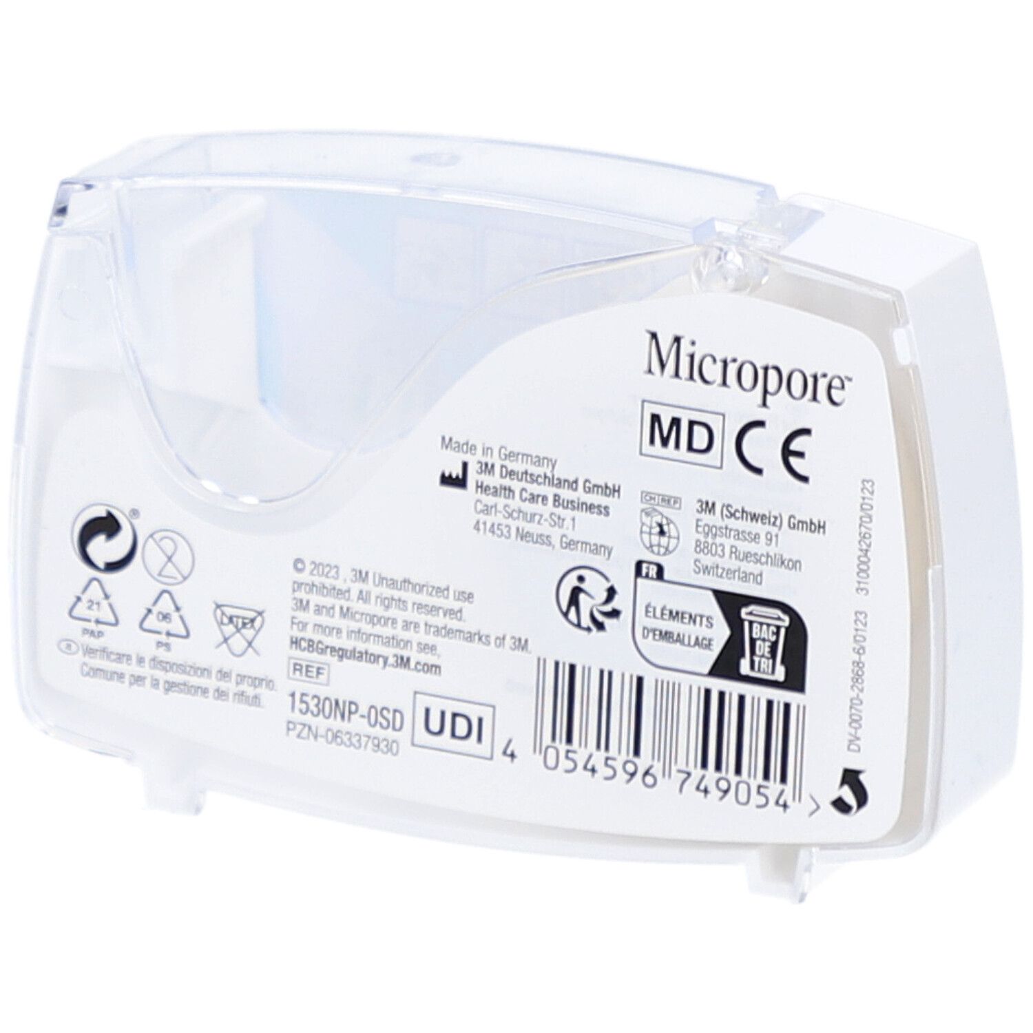 3M Micropore Sparadrap Microporeux 12,5 mm x 5 m - Blanc