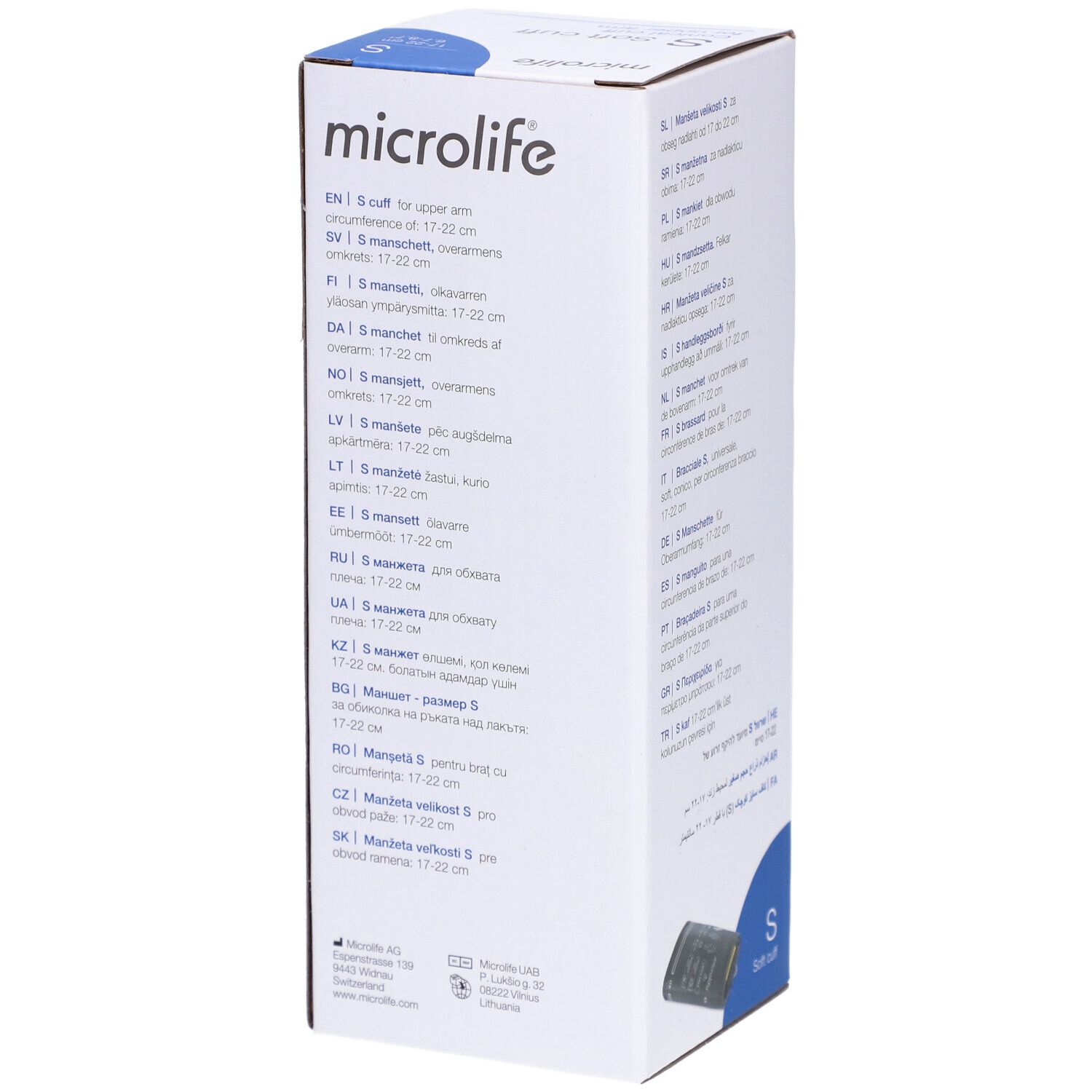 MICROLIFE Manschette Oberarm S 17-22cm anthrazit