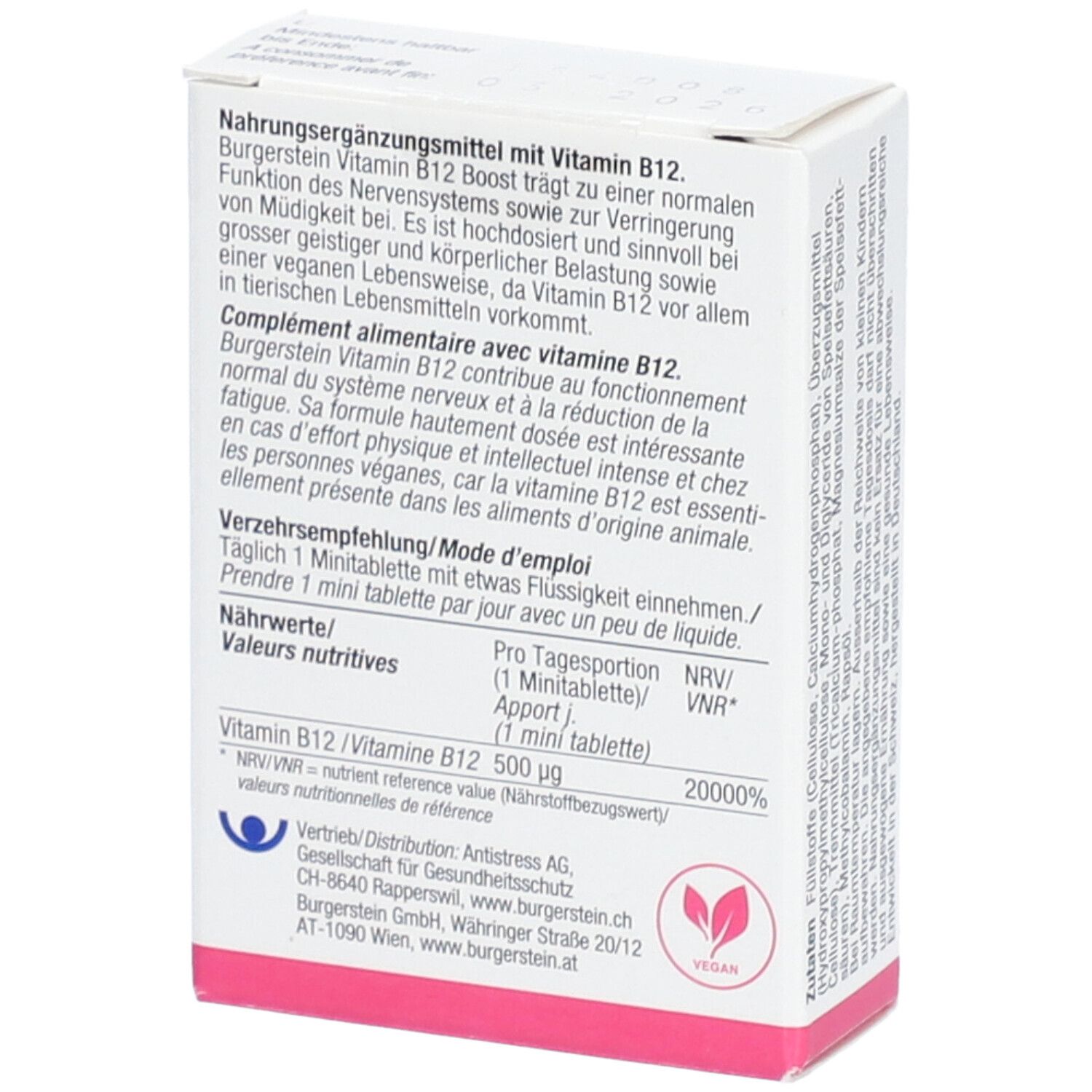 Burgerstein Vitamin B12 Boost 100 St - Redcare Apotheke