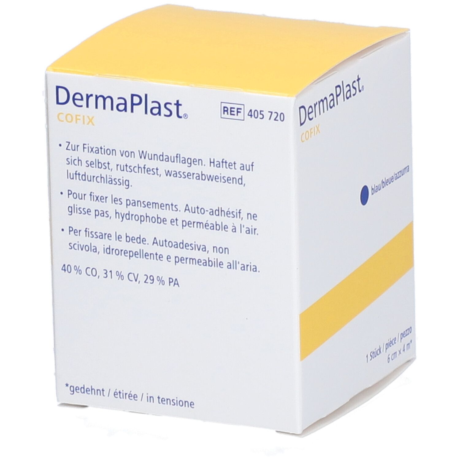 HARTMANN Dermaplast® CoFix 6 cm x 4 m blau