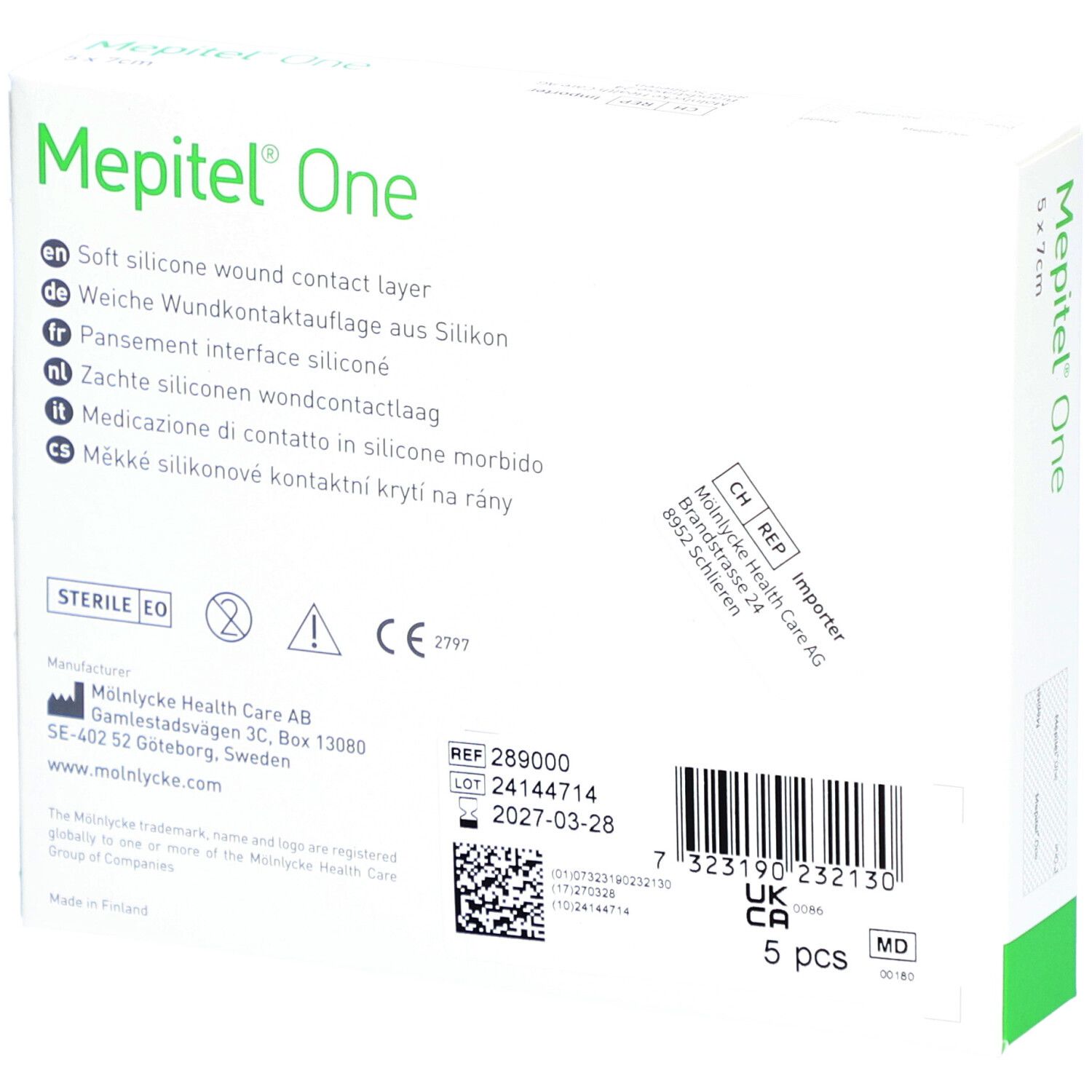 MÖLNLYCKE® Mepitel® One - Pansement Interface Siliconé 5 x 7 cm