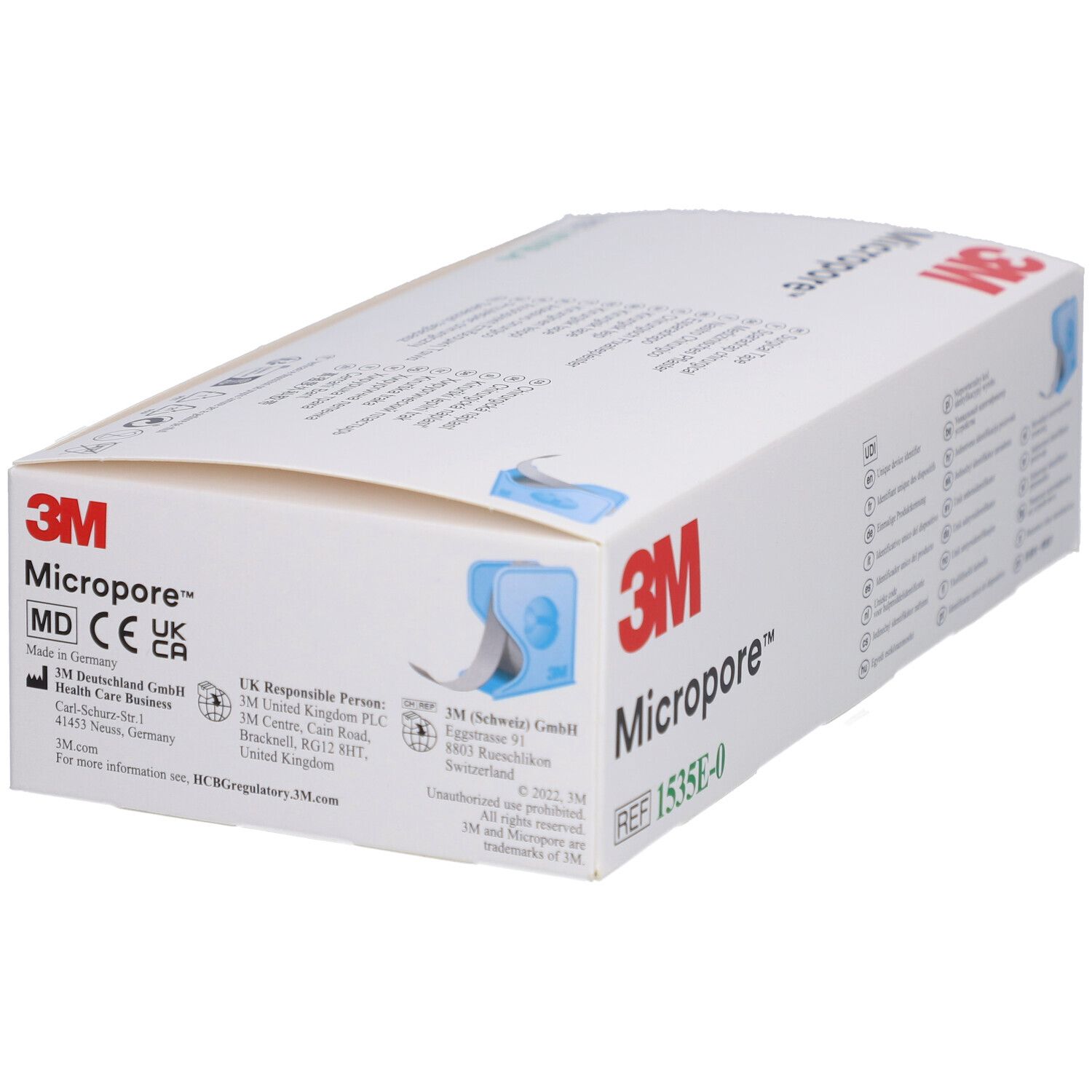 3M Micropore Heftpflaster Klebeband auf Rolle 12 mm x 9,14 m
