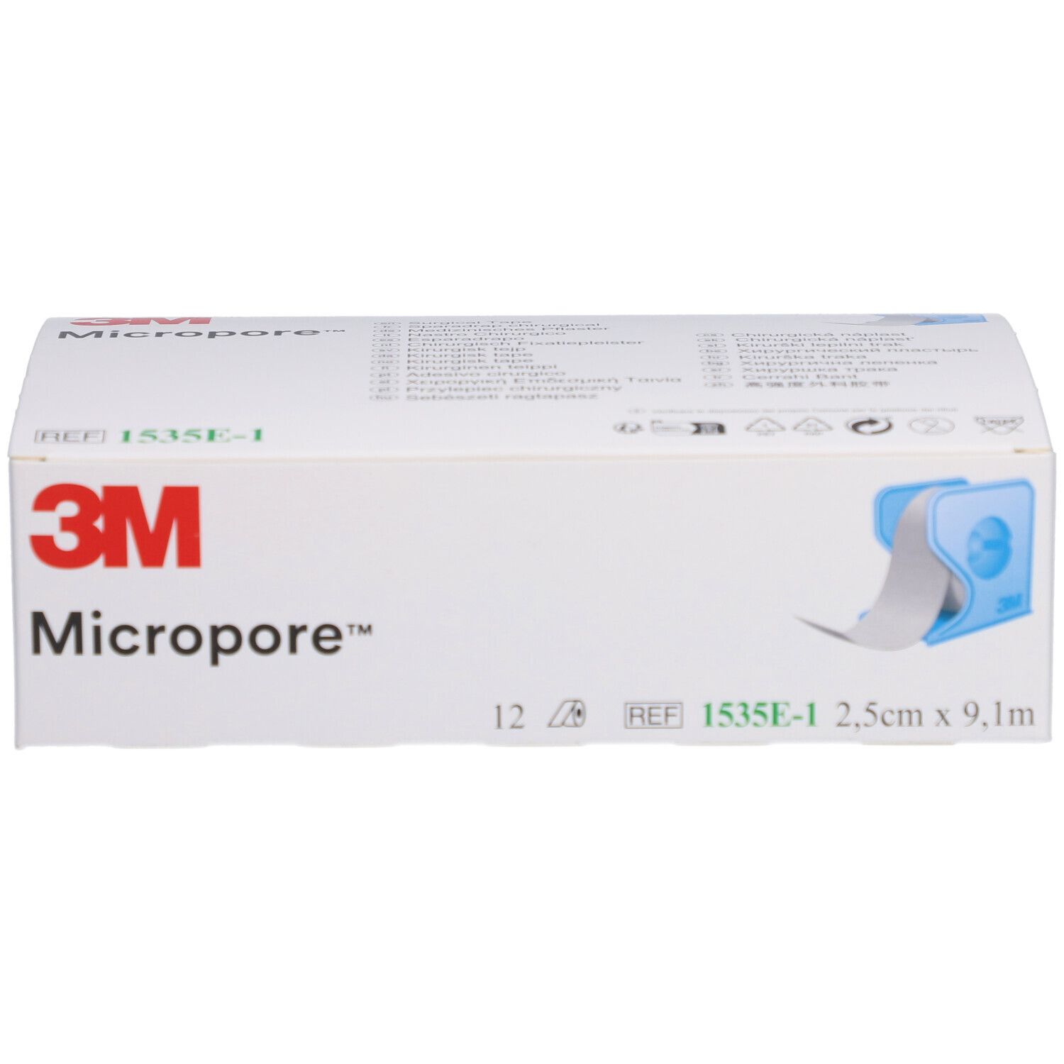 3M Micropore Heftpflaster Klebeband auf Rolle 25 mm x 9,14 m