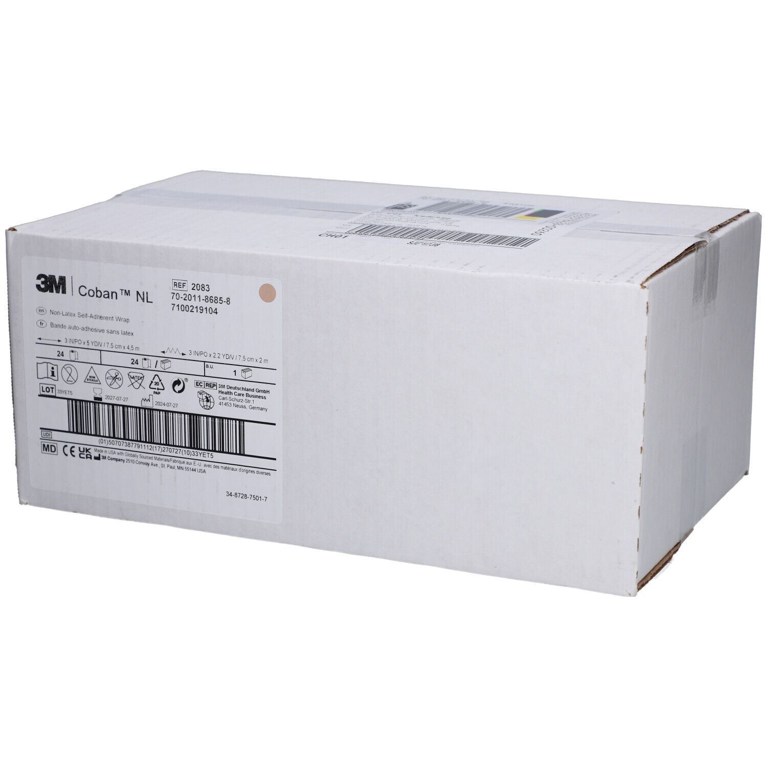3M COBAN Bande adhésive 7,5 cm x 4.5 m Chair