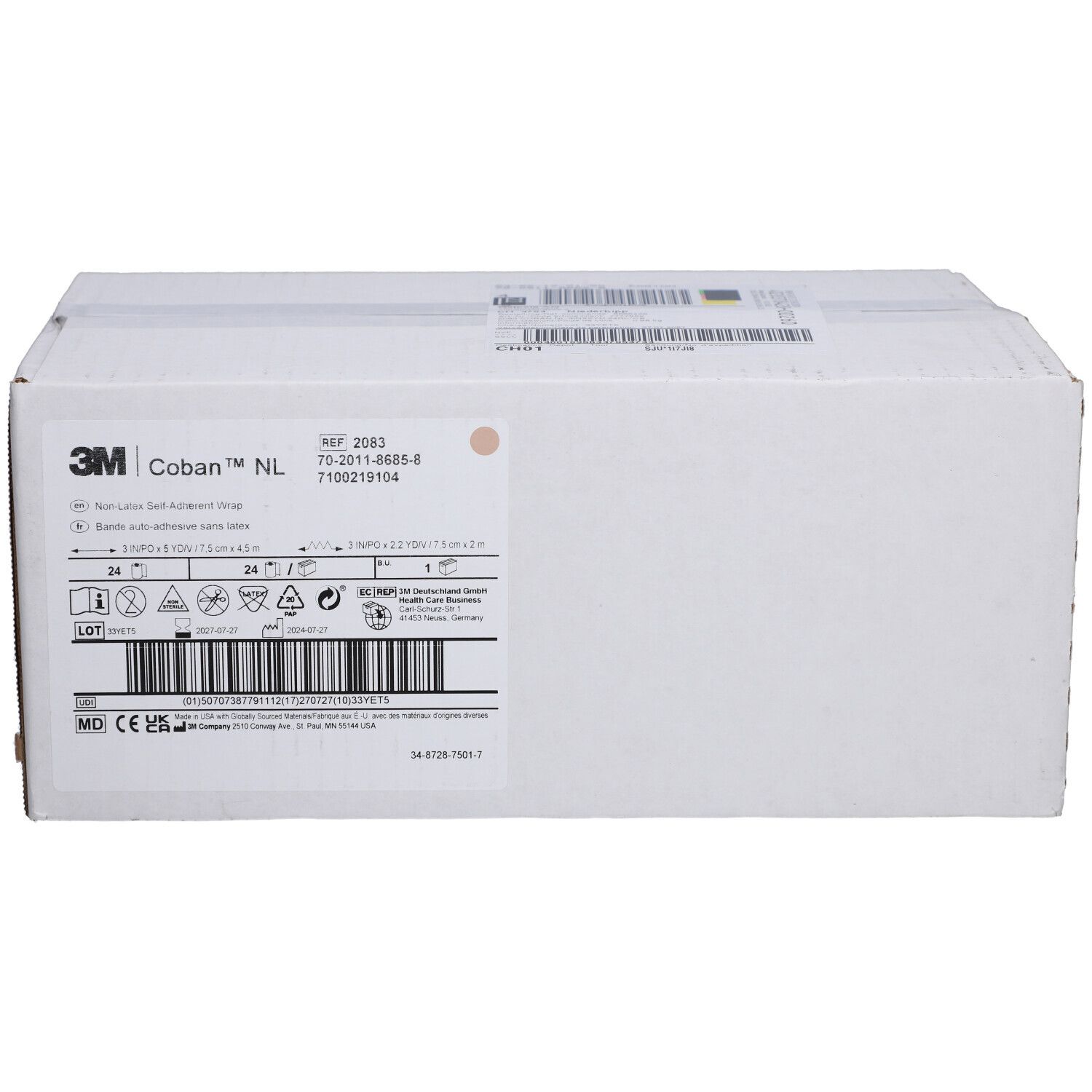 3M COBAN Bande adhésive 7,5 cm x 4.5 m Chair