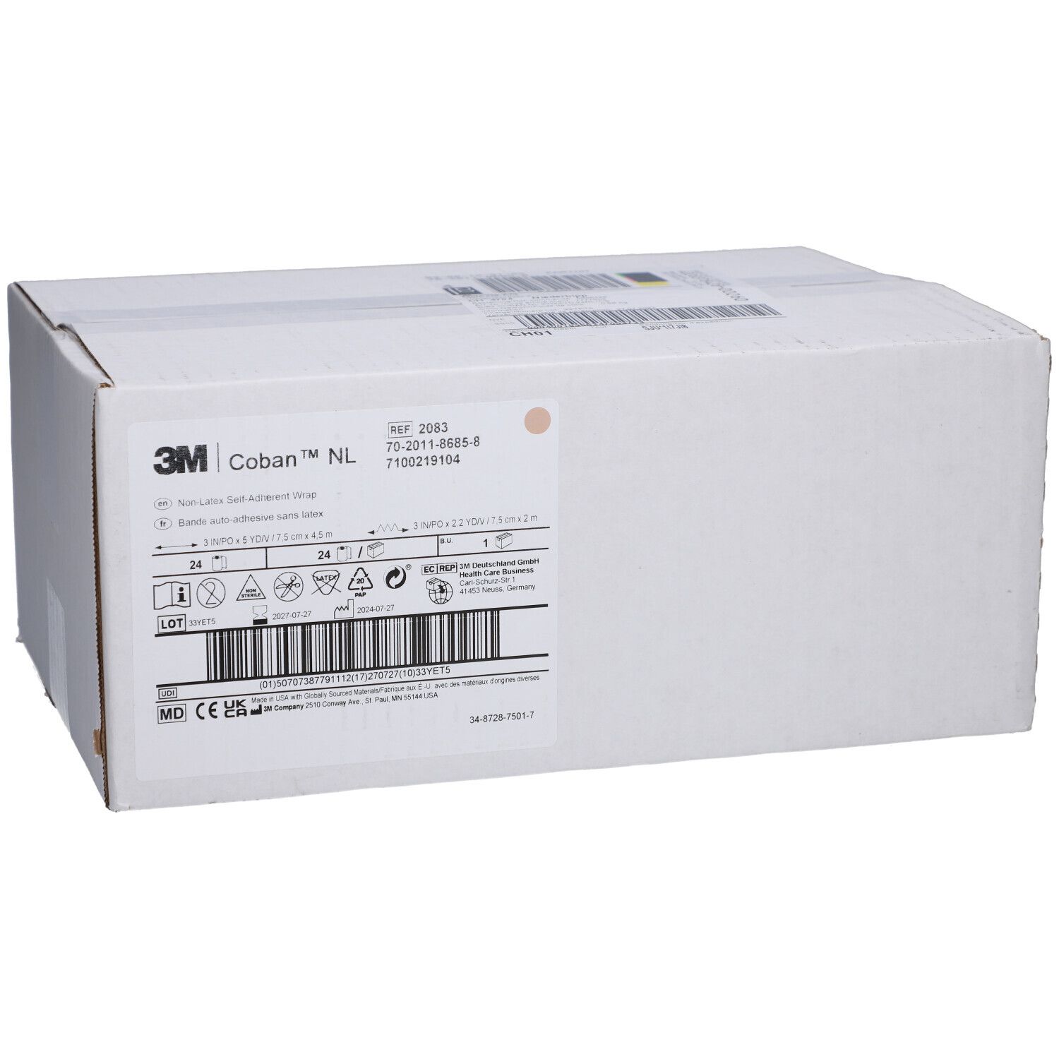 3M COBAN Bande adhésive 7,5 cm x 4.5 m Chair