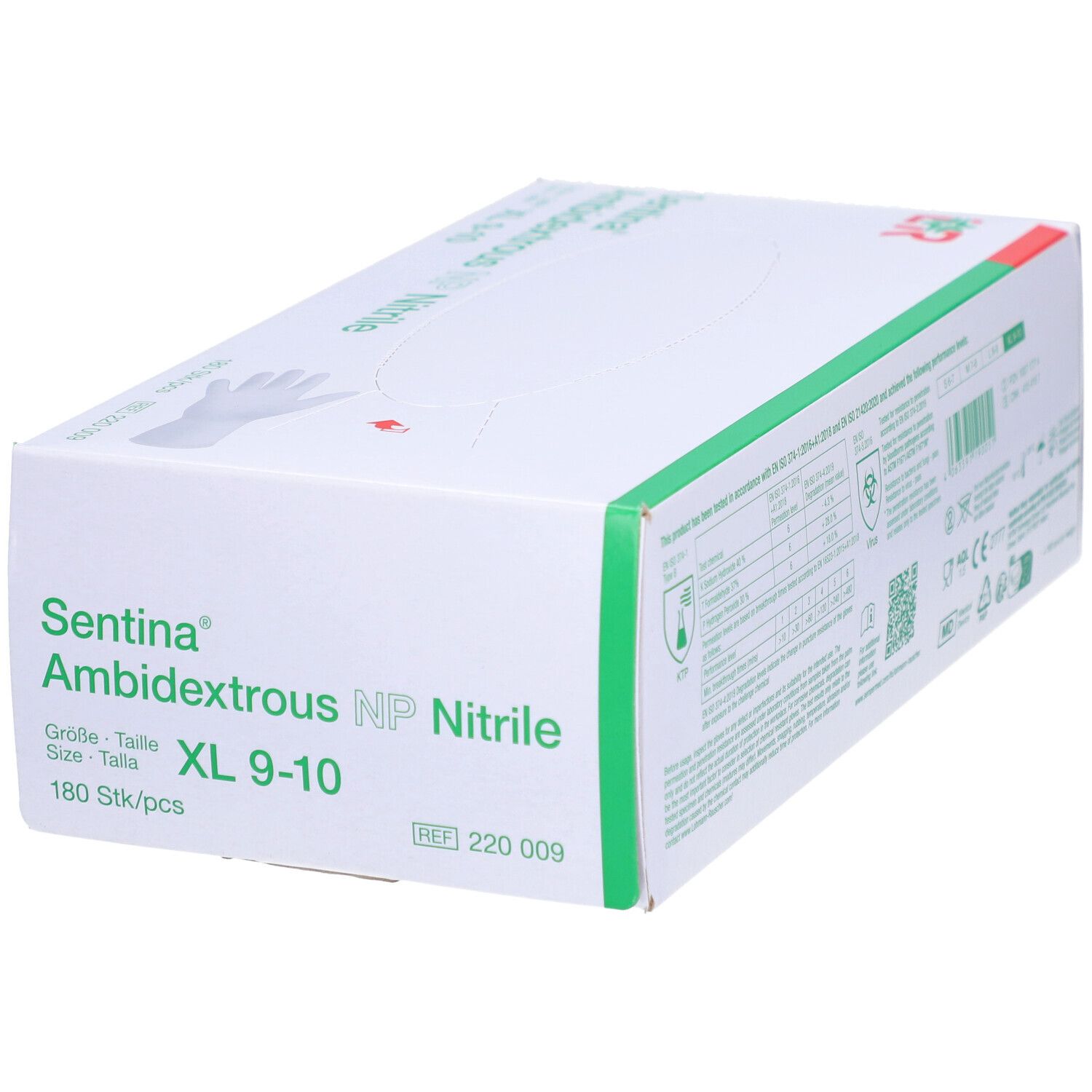 SENTINA Ambidextrous XL 9-10 Nitrile pud f 180 Stk