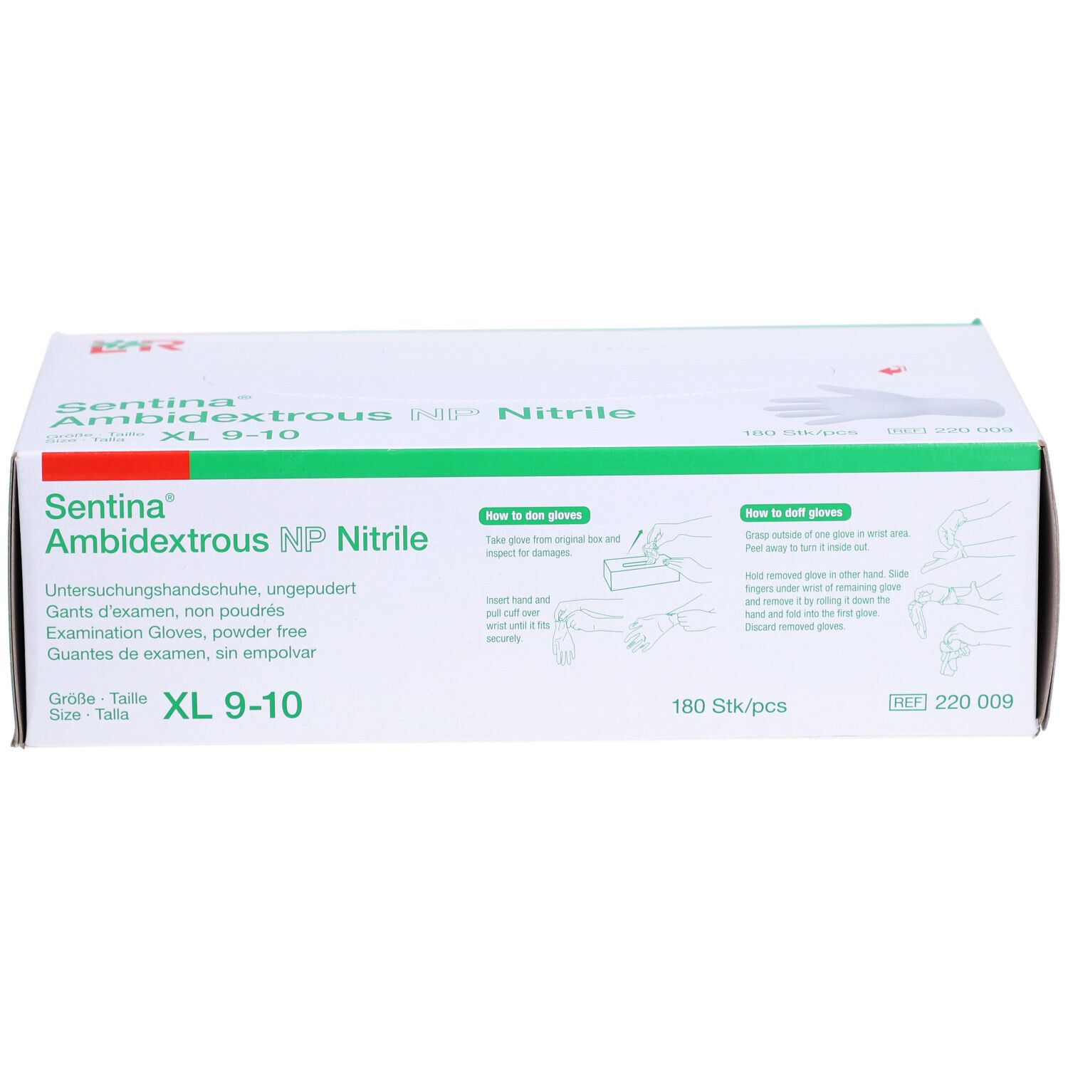 SENTINA Ambidextrous XL 9-10 Nitrile pud f 180 Stk