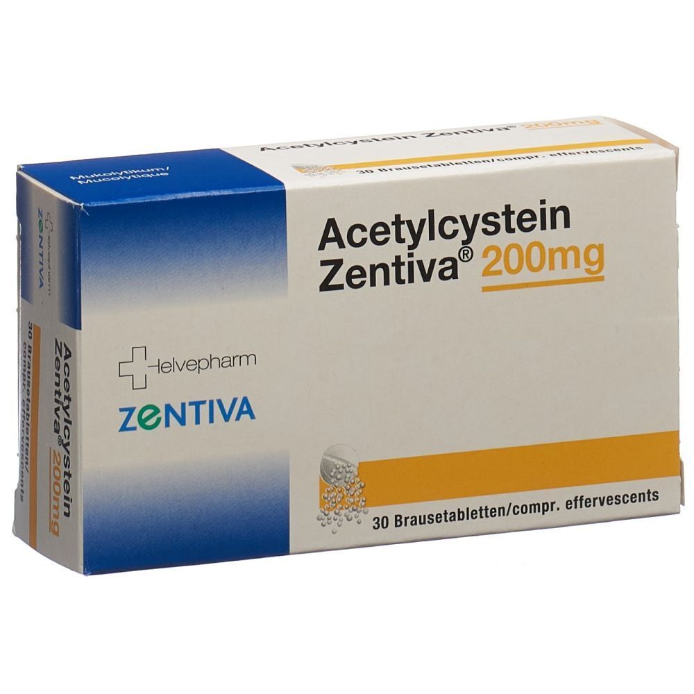 ACETYLCYSTEIN Zentiva Brausetabl 200 mg 30 Stk