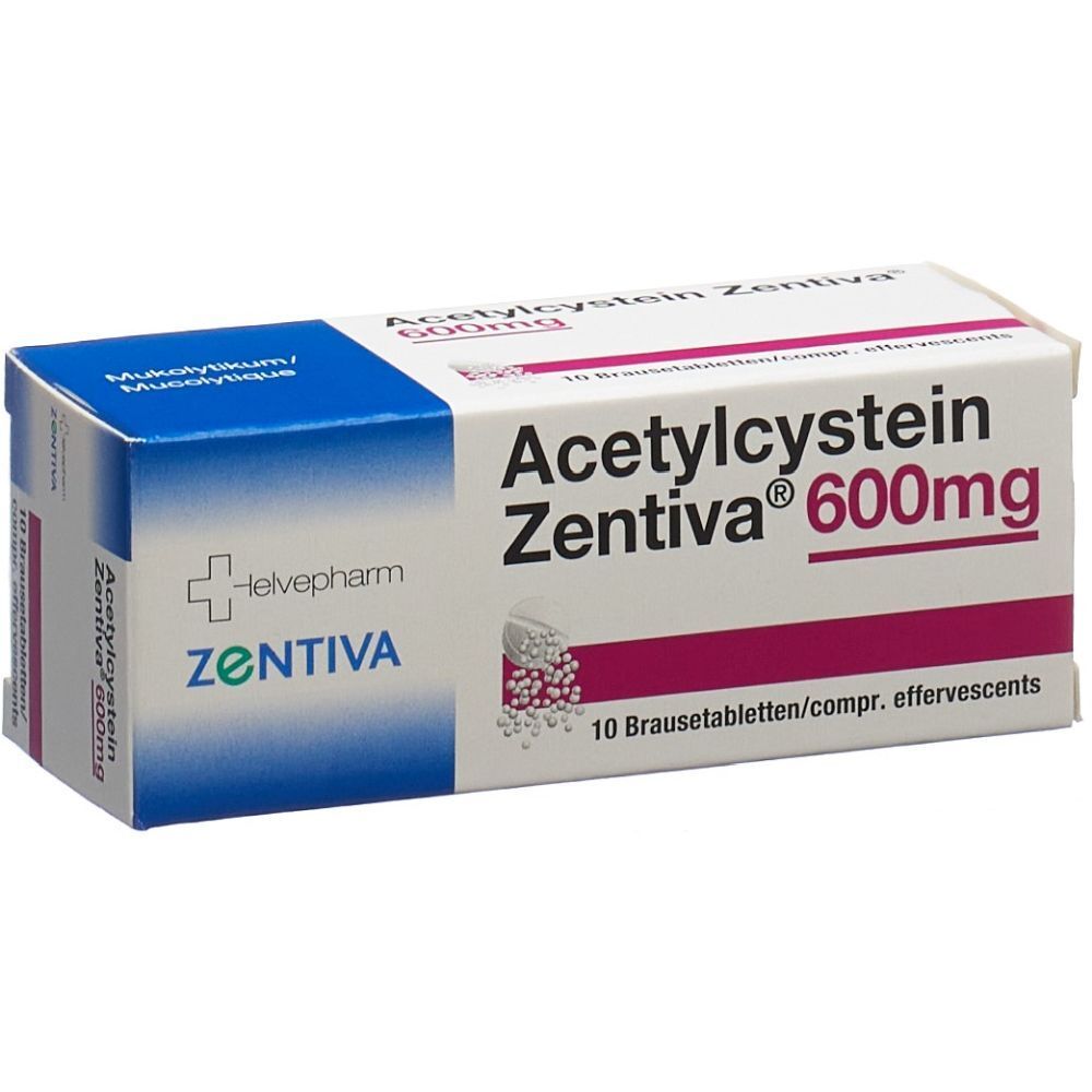 ACETYLCYSTEIN Zentiva Brausetabl 600 mg 10 Stk