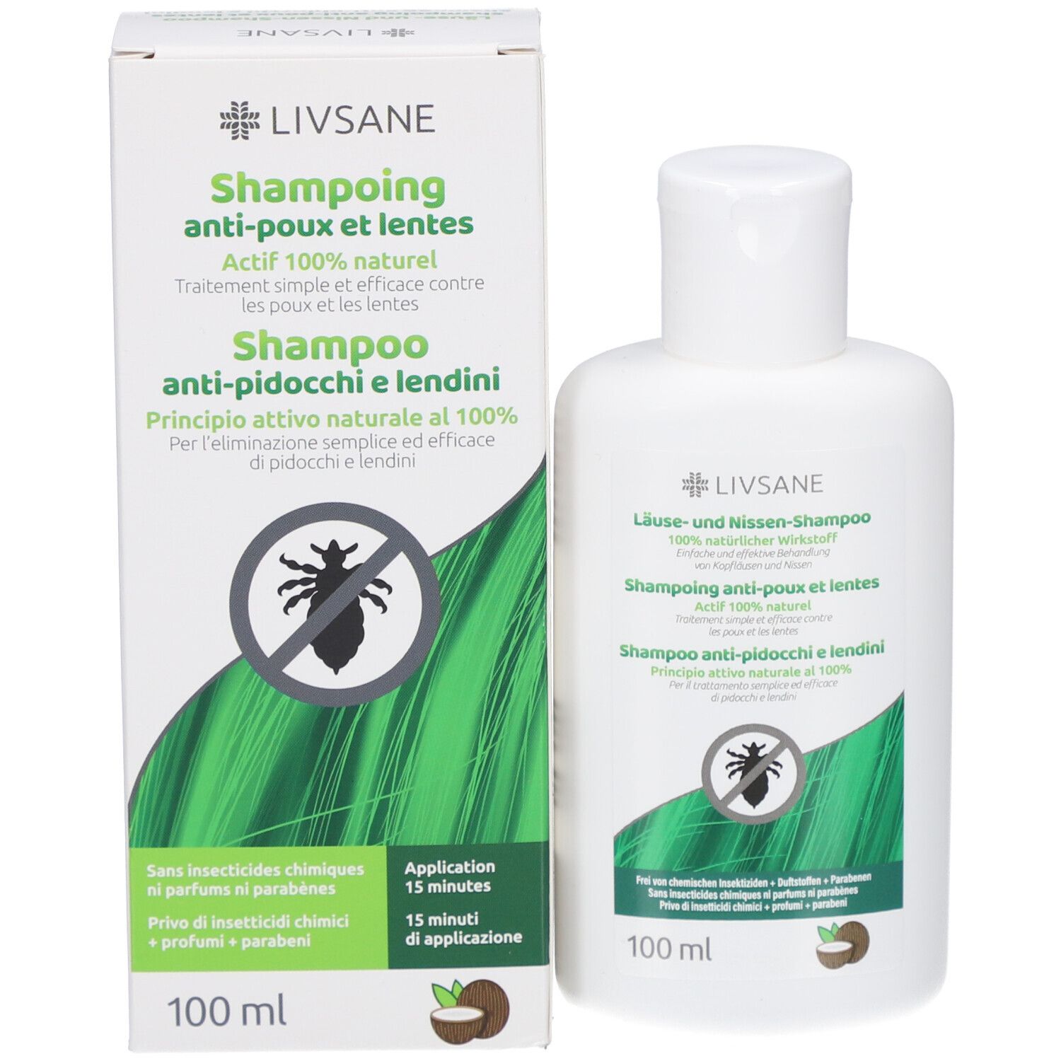 LIVSANE Shampoo gegen Läuse und Nissen Aktiv 100% natürlich