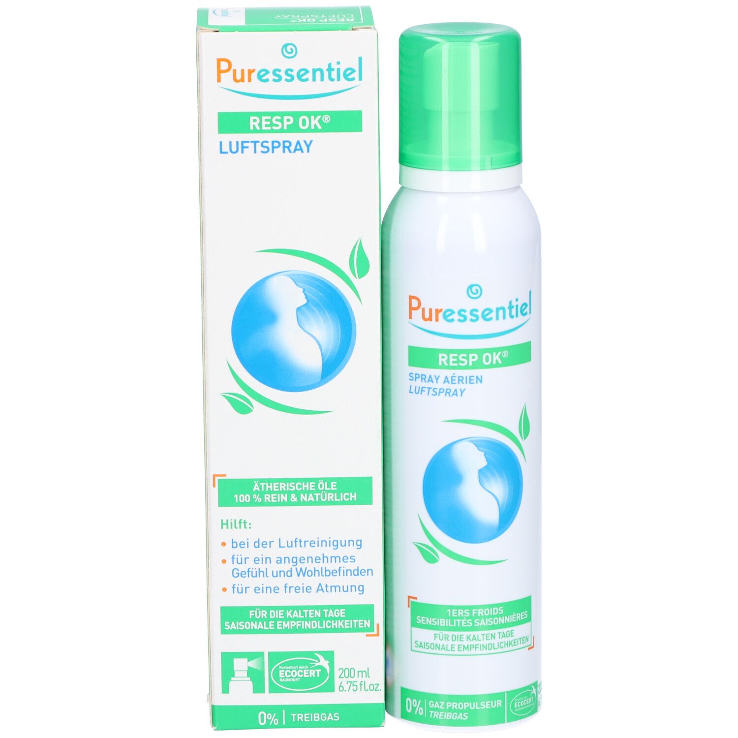 PURESSENTIEL RESPIRATOIRE Spray Aérien Resp'OK® - Format Familial - 200 ml