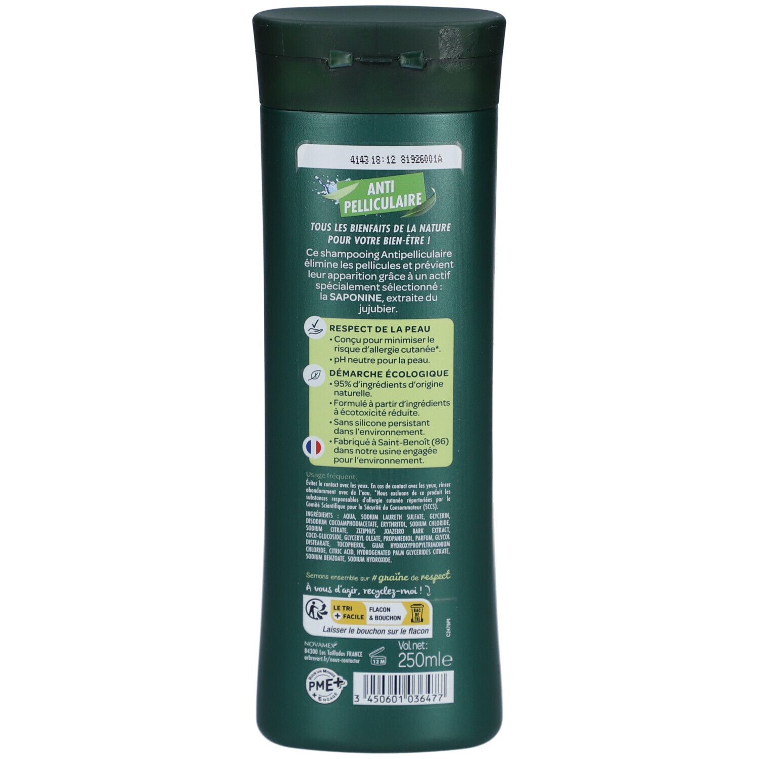L'ARBRE VERT Öko Shampoo Mann Anti-Schuppen