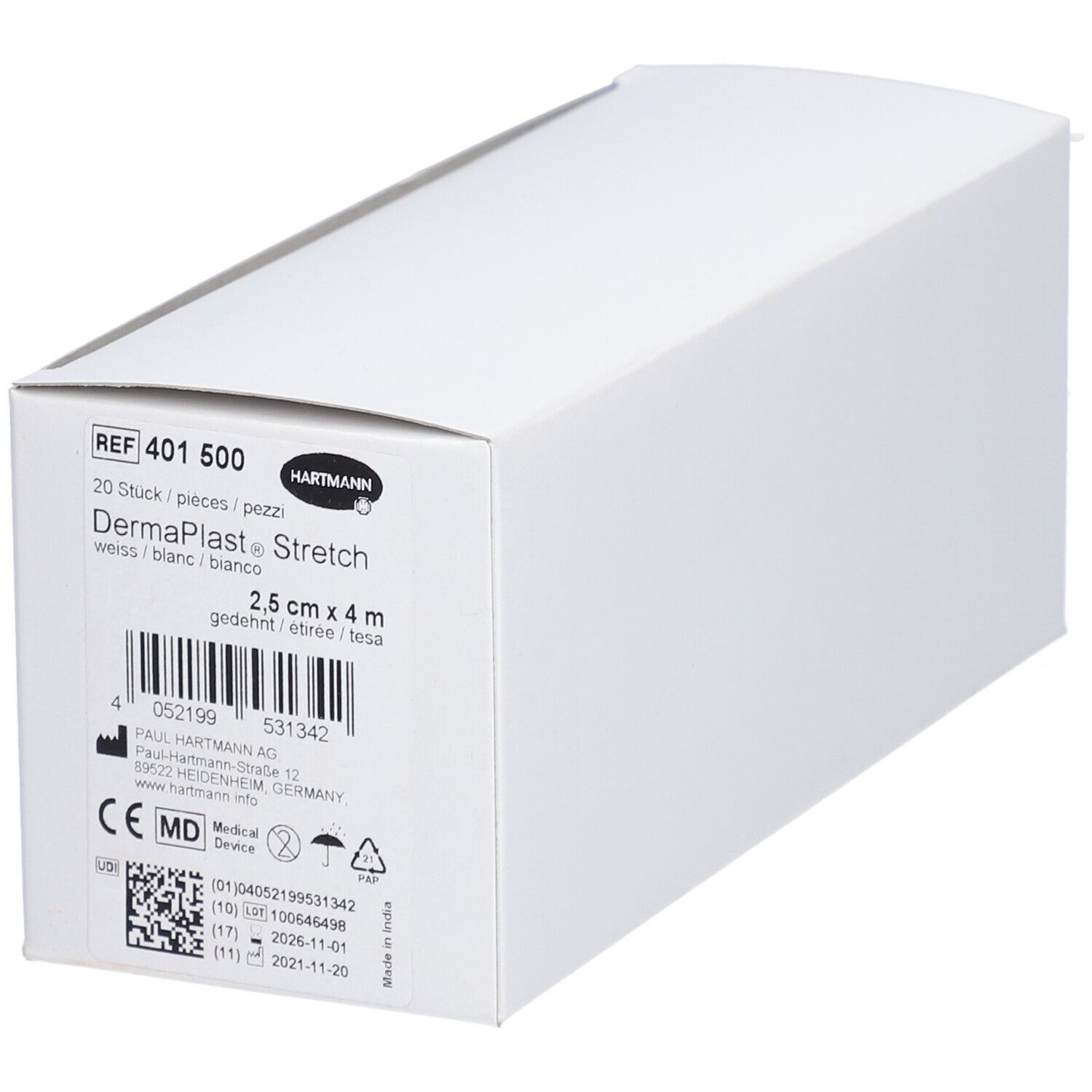 HARTMANN Dermaplast® Stretch Bande de gaze élastique 2,5 cm x 4 m