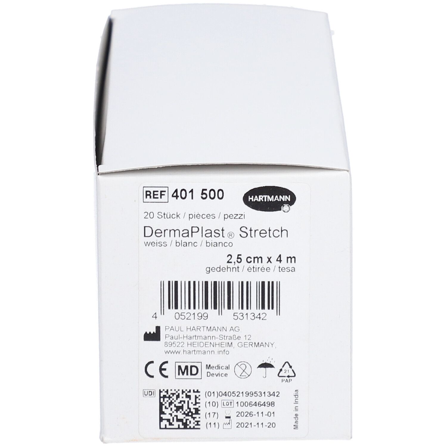 HARTMANN Dermaplast® Stretch Bande de gaze élastique 2,5 cm x 4 m