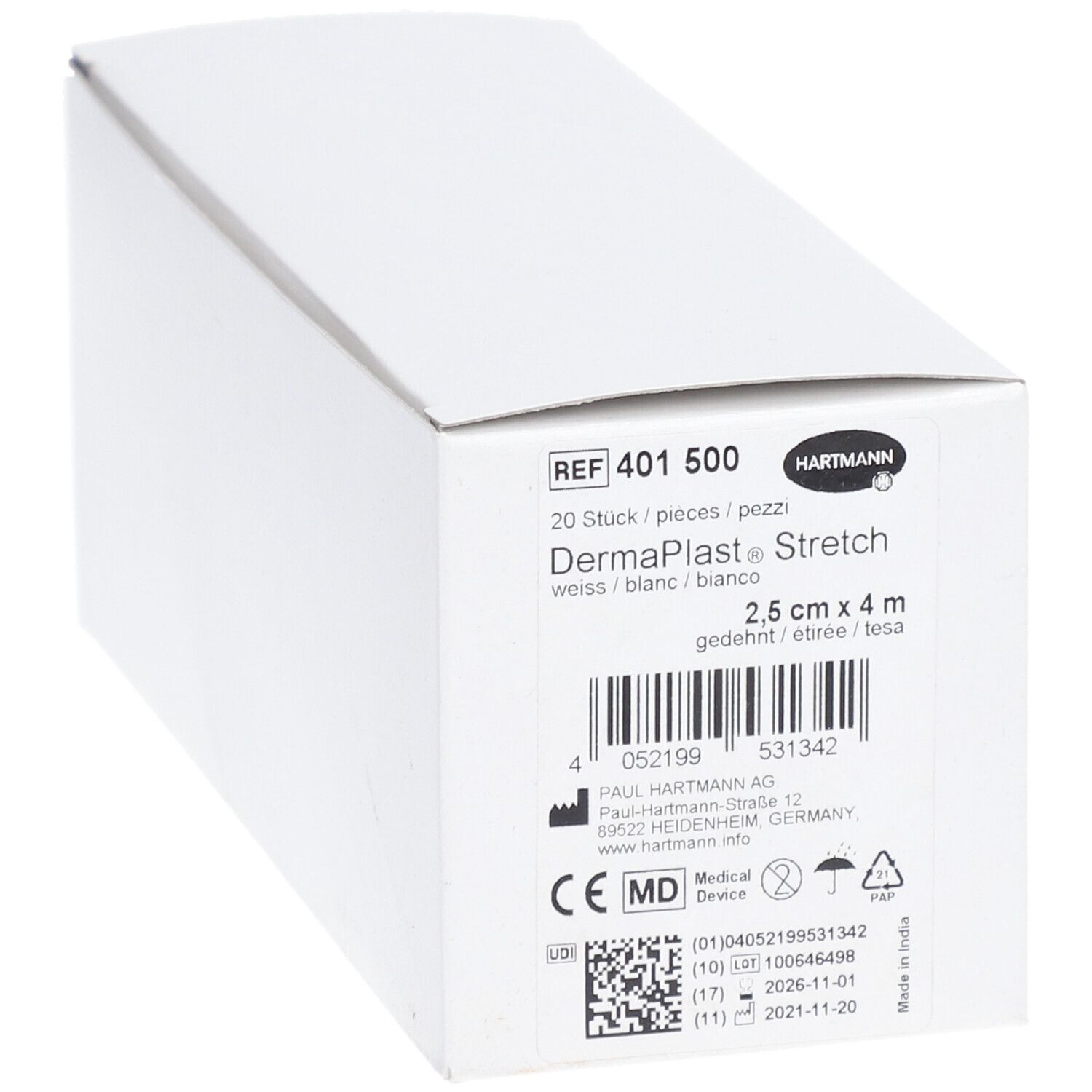 HARTMANN Dermaplast® Stretch Bande de gaze élastique 2,5 cm x 4 m
