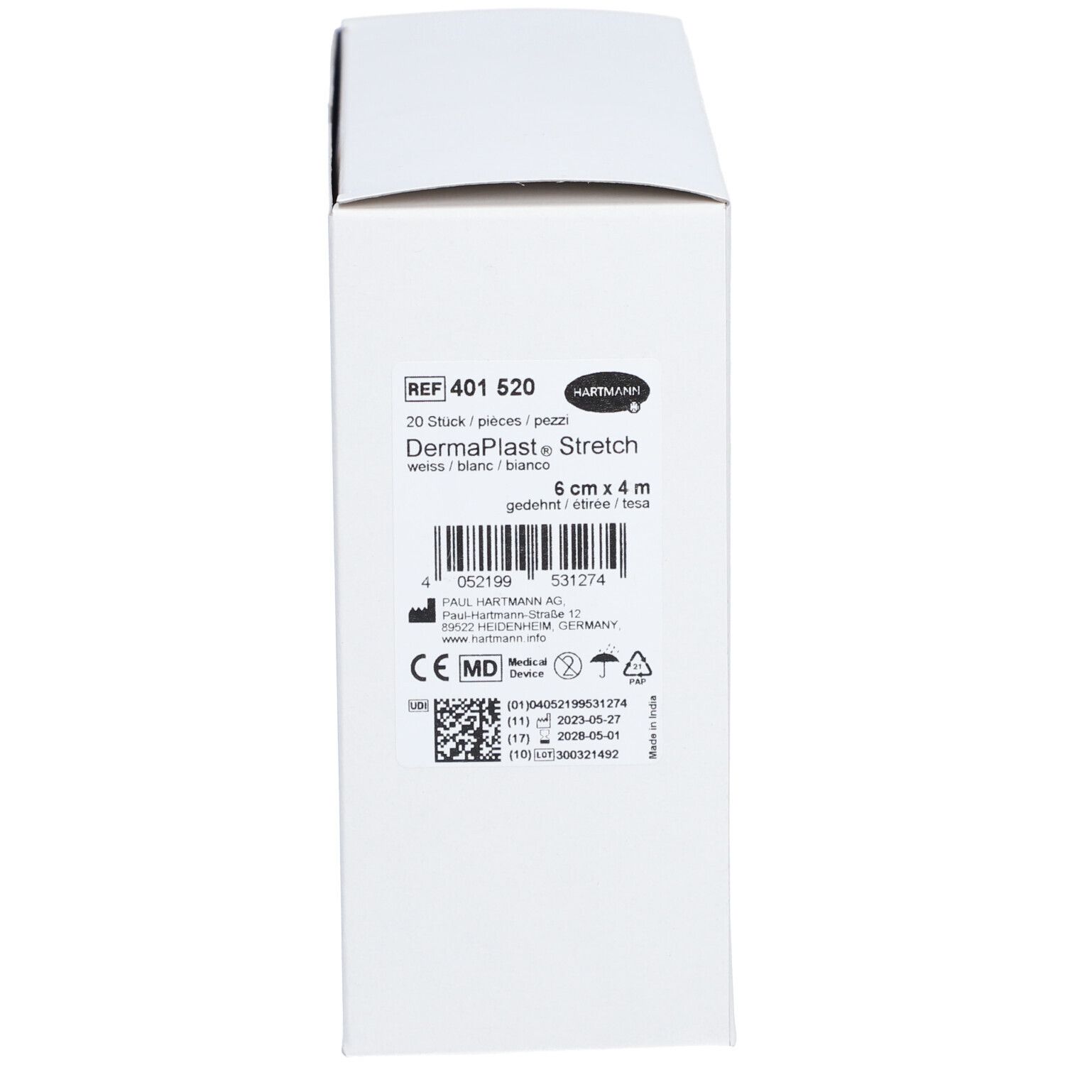 HARTMANN Dermaplast® Stretch Bande de gaze élastique 6 cm x 4 m