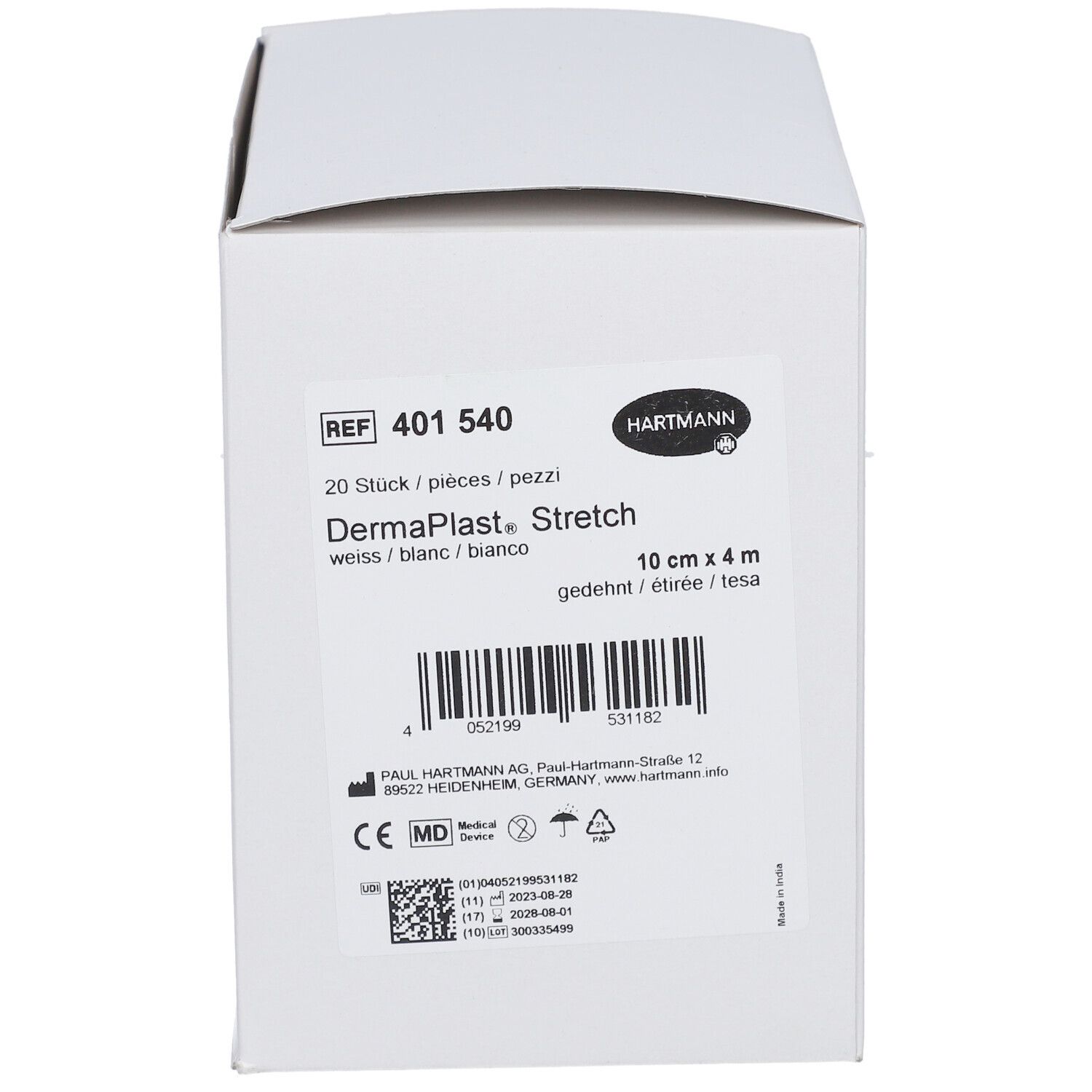 HARTMANN Dermaplast® Stretch Elastische Gazebinde 10 cm x 4 m