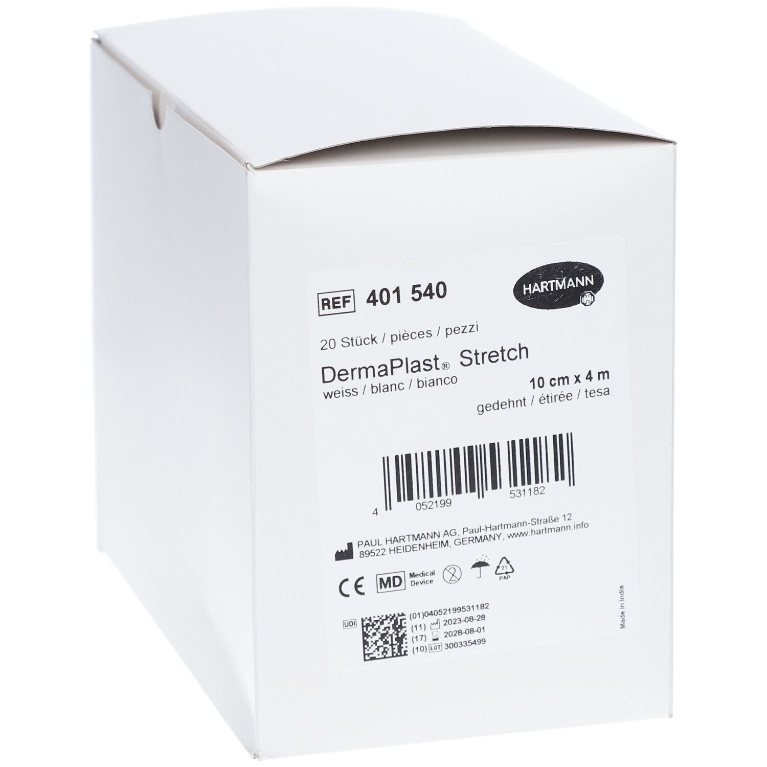 HARTMANN Dermaplast® Stretch Elastische Gazebinde 10 cm x 4 m