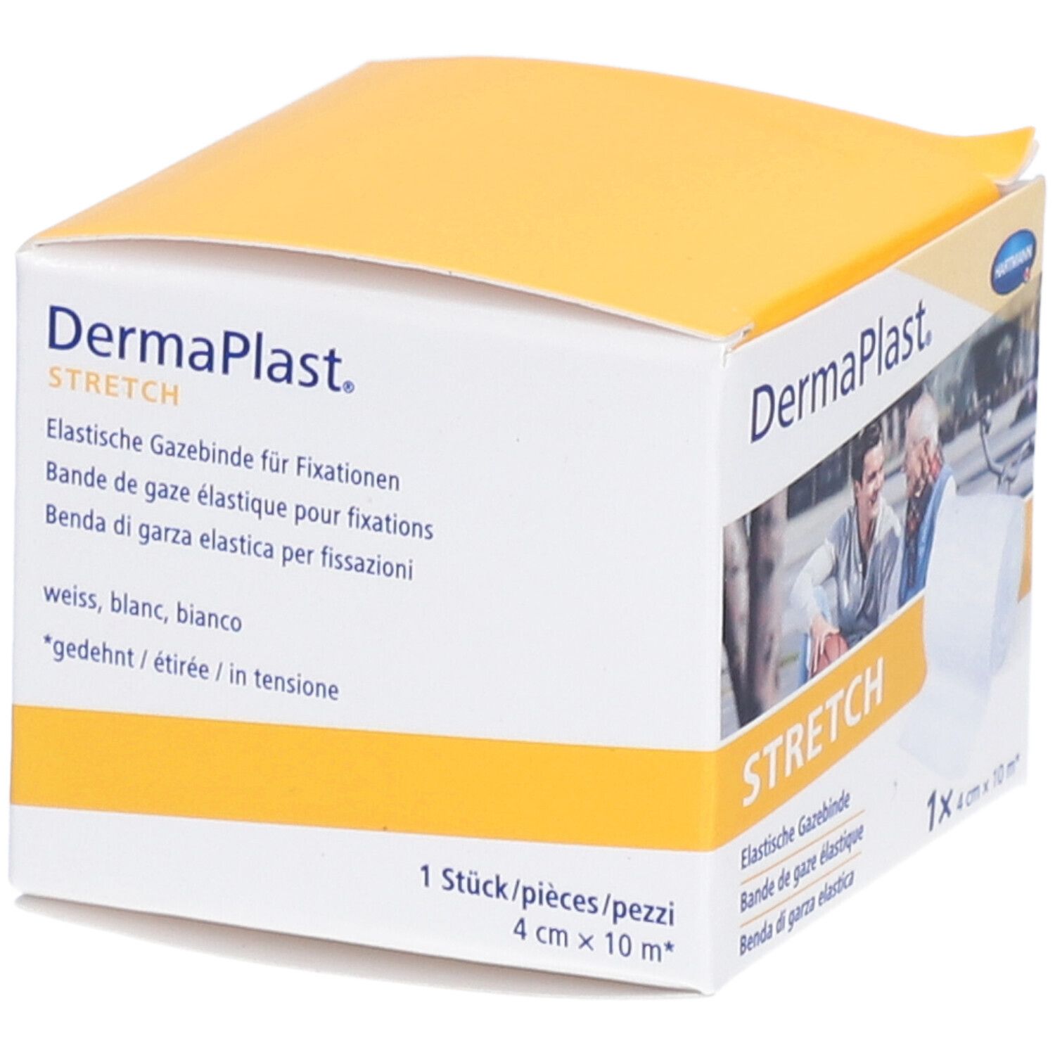 HARTMANN Dermaplast® Stretch Elastische Gazebinde 4 cm x 10 m