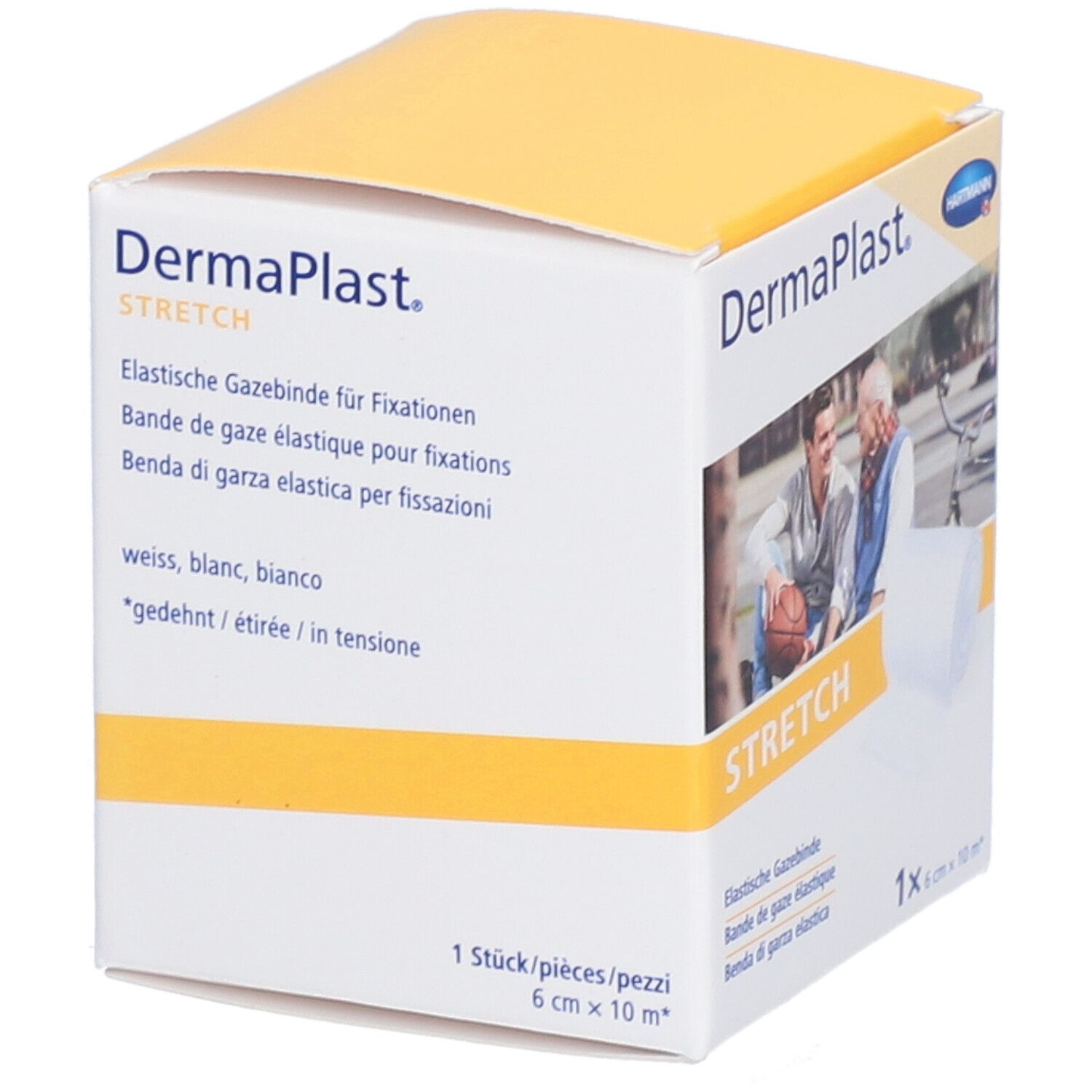 HARTMANN Dermaplast® Stretch Bande de gaze élastique 6 cm x 10 m
