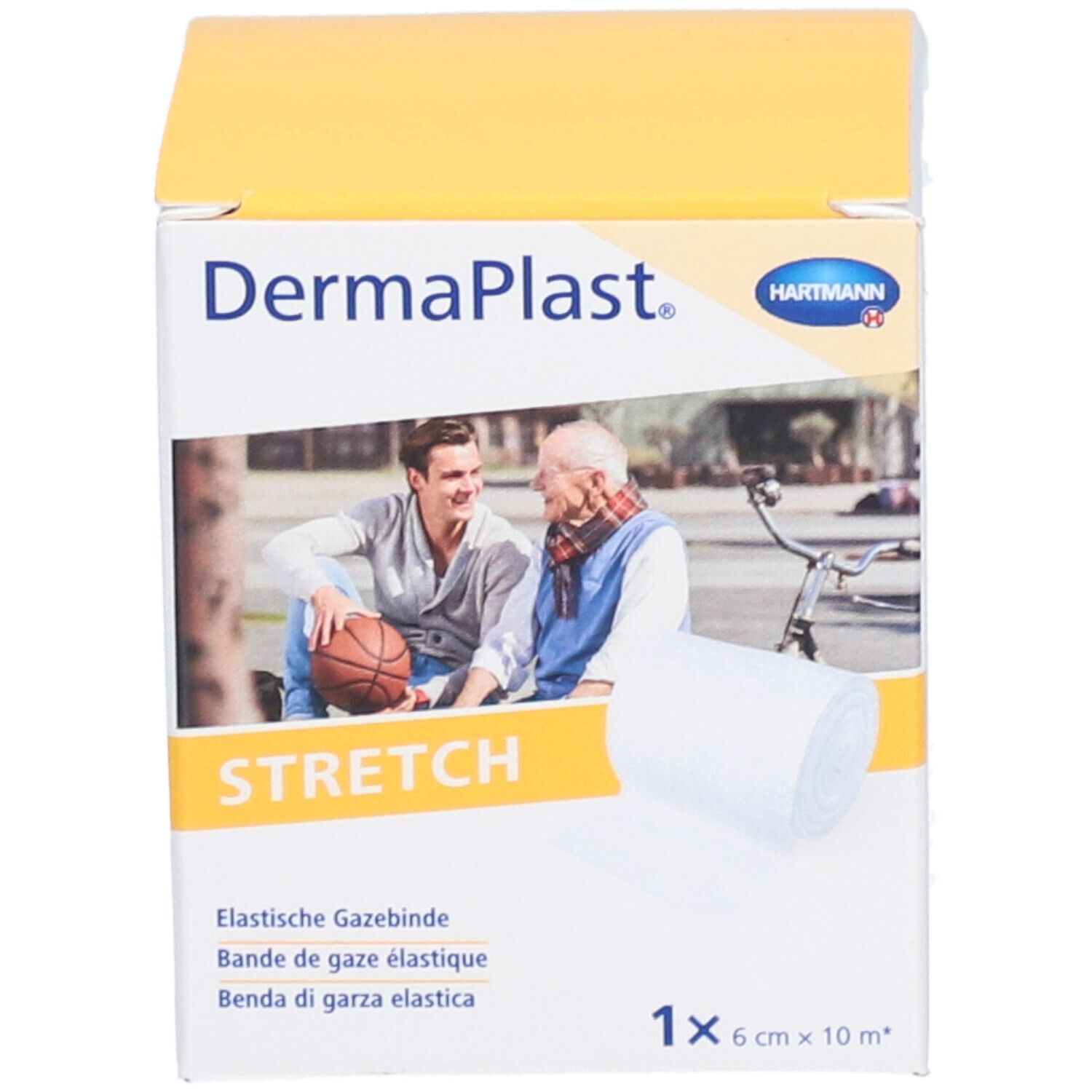 HARTMANN Dermaplast® Stretch Bande de gaze élastique 6 cm x 10 m