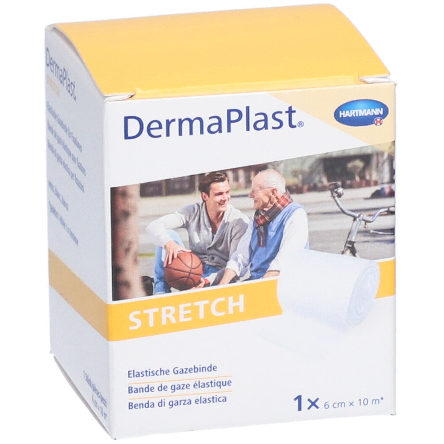 HARTMANN Dermaplast® Stretch Bande de gaze élastique 6 cm x 10 m