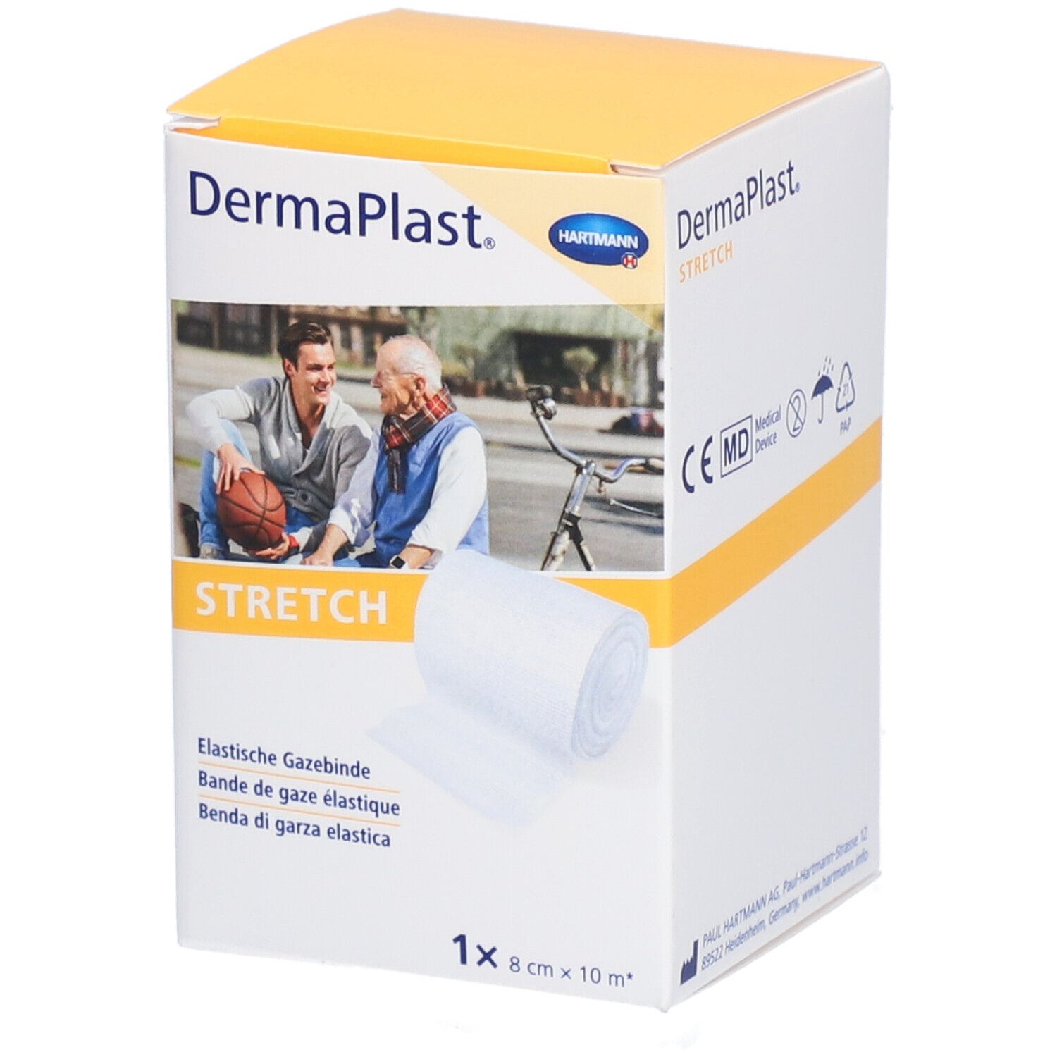 HARTMANN Dermaplast® Stretch Elastische Gazebinde 8 cm x 10 m