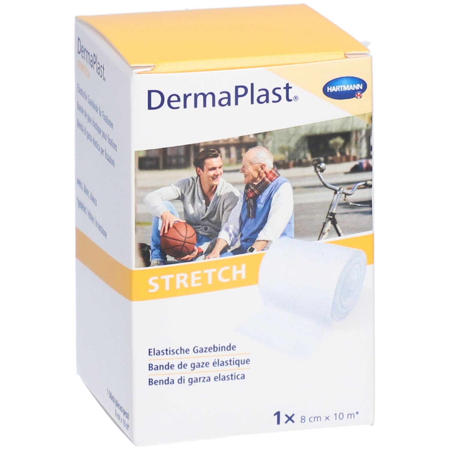 HARTMANN Dermaplast® Stretch Elastische Gazebinde 8 cm x 10 m