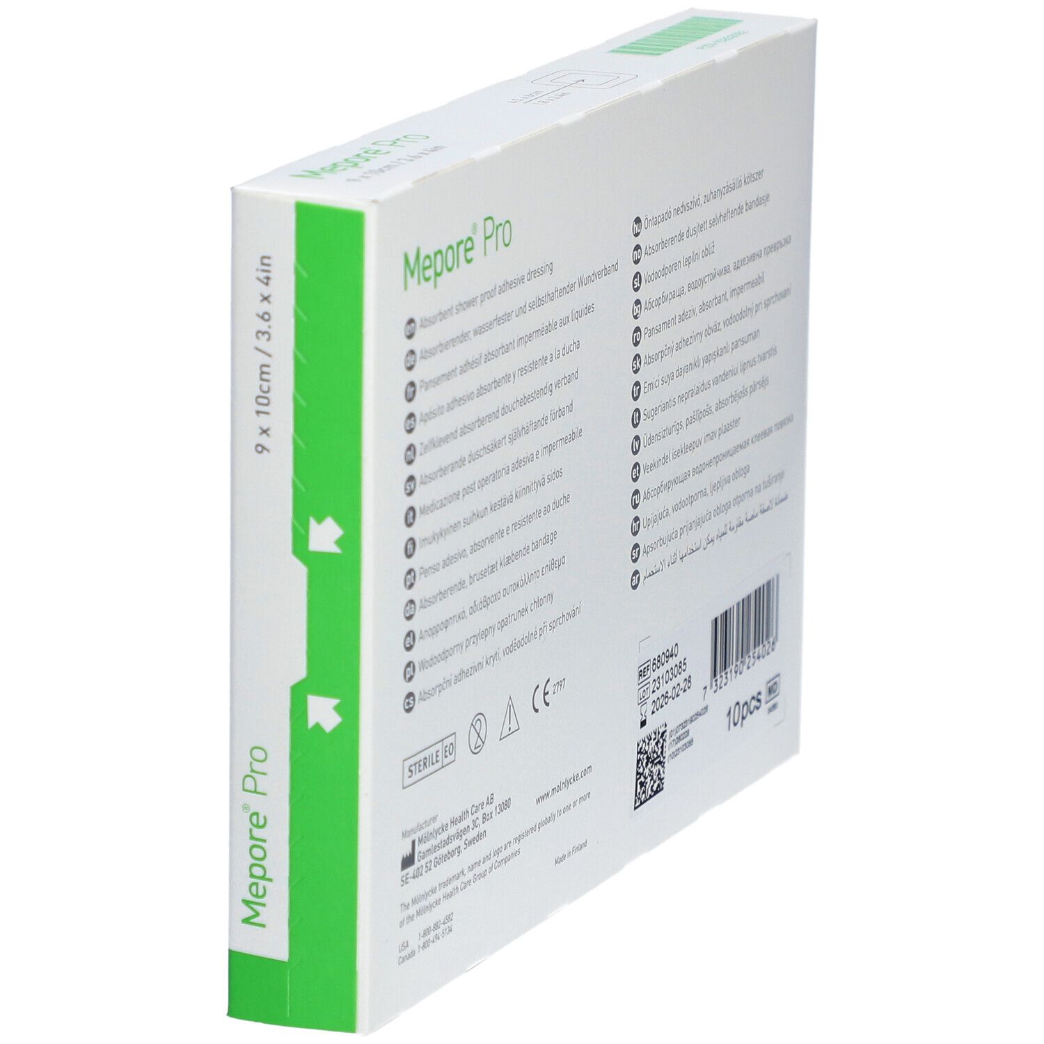 MÖLNLYCKE® Mepore® Pro - Pansement adhésif absorbant imperméable aux liquides 10 x 9 cm