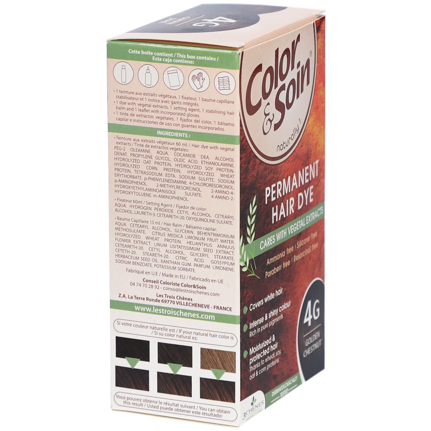 Les 3 Chênes Color & Soin Coloration 4G Goldkastanienbraun