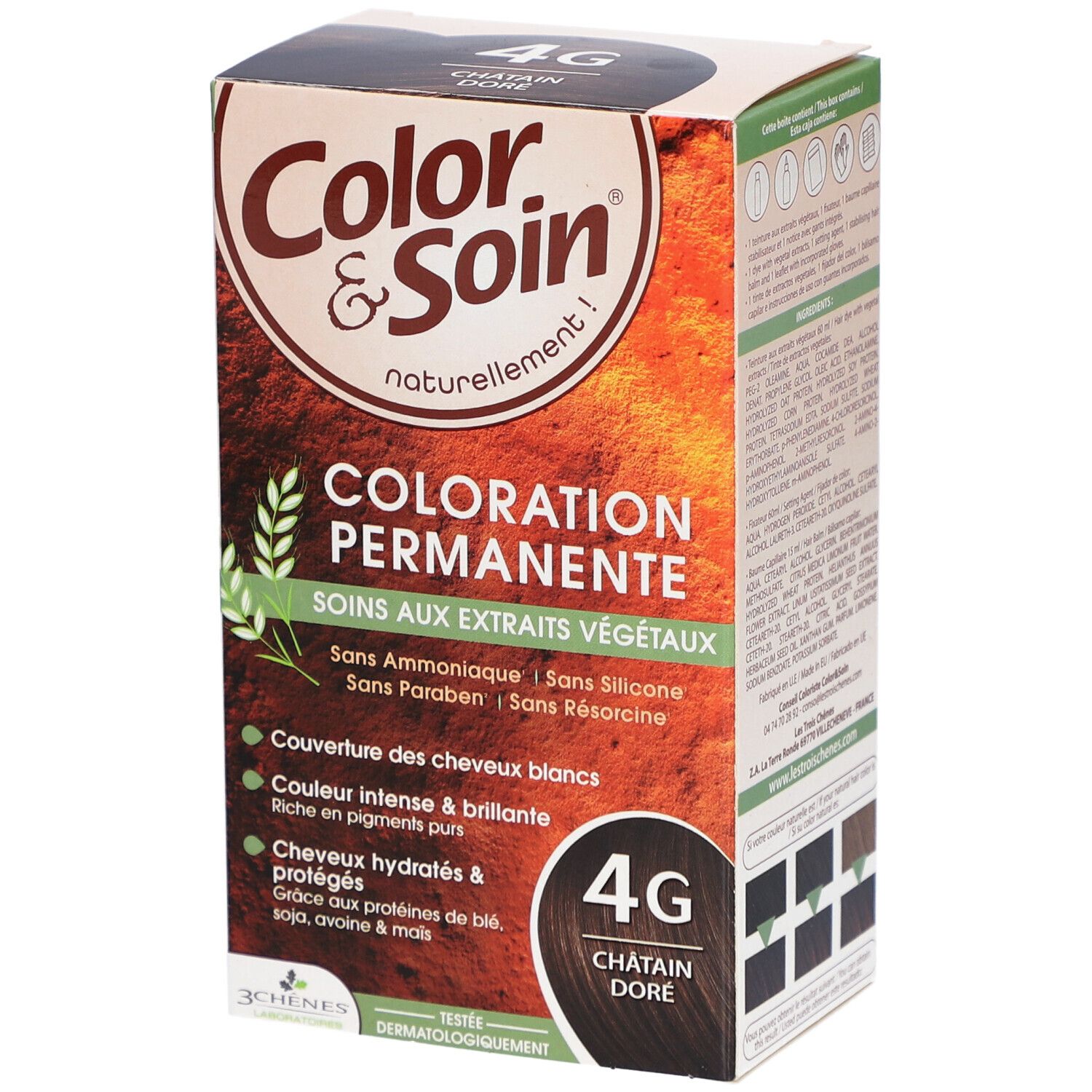 Les 3 Chênes Color & Soin Coloration 4G Goldkastanienbraun