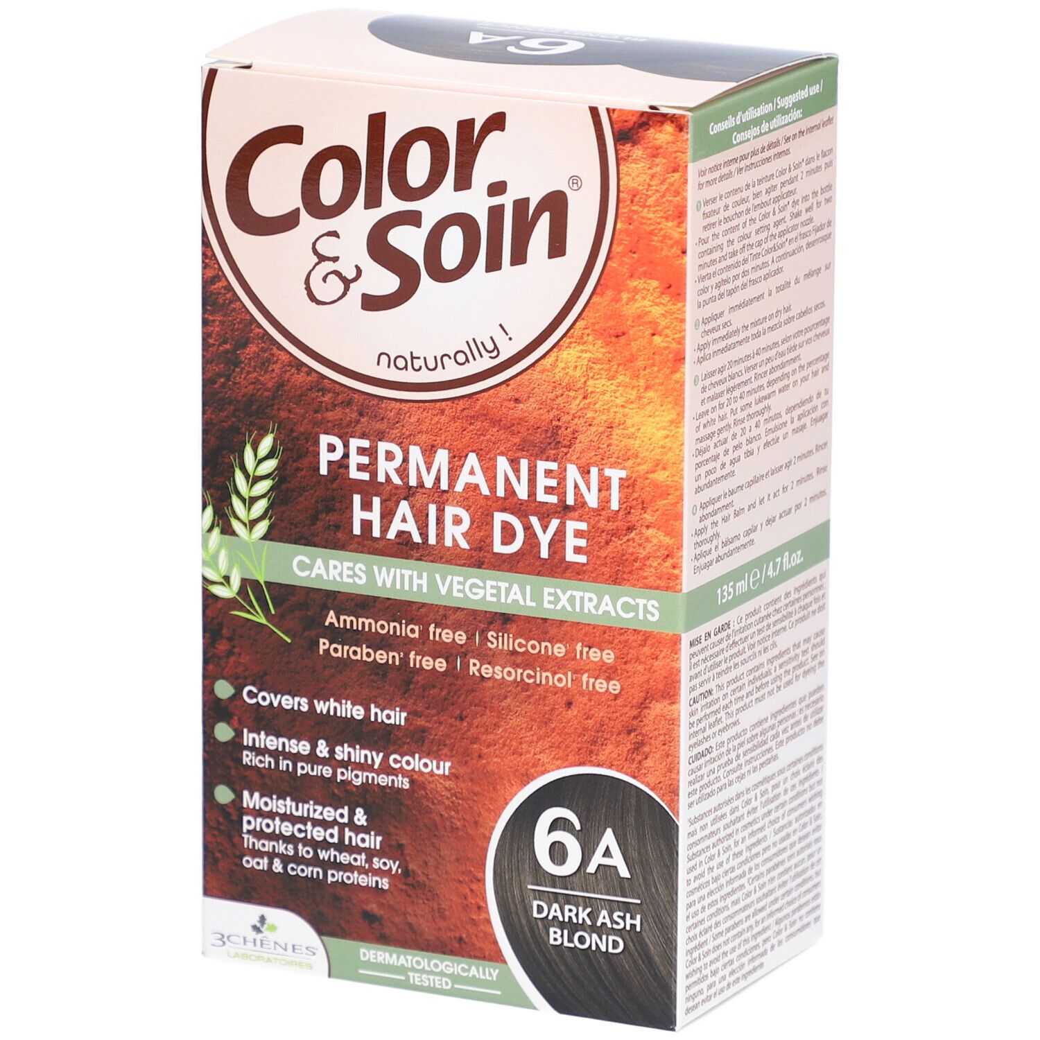 Les 3 Chênes Color & Soin Coloration 6A Dunkelblond Aschblond