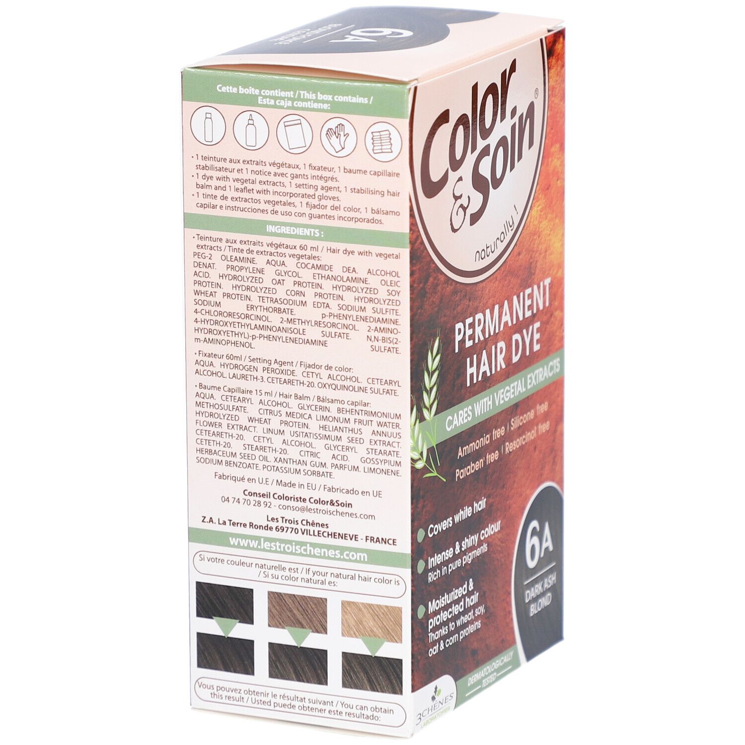 Les 3 Chênes Color & Soin Coloration 6A Dunkelblond Aschblond