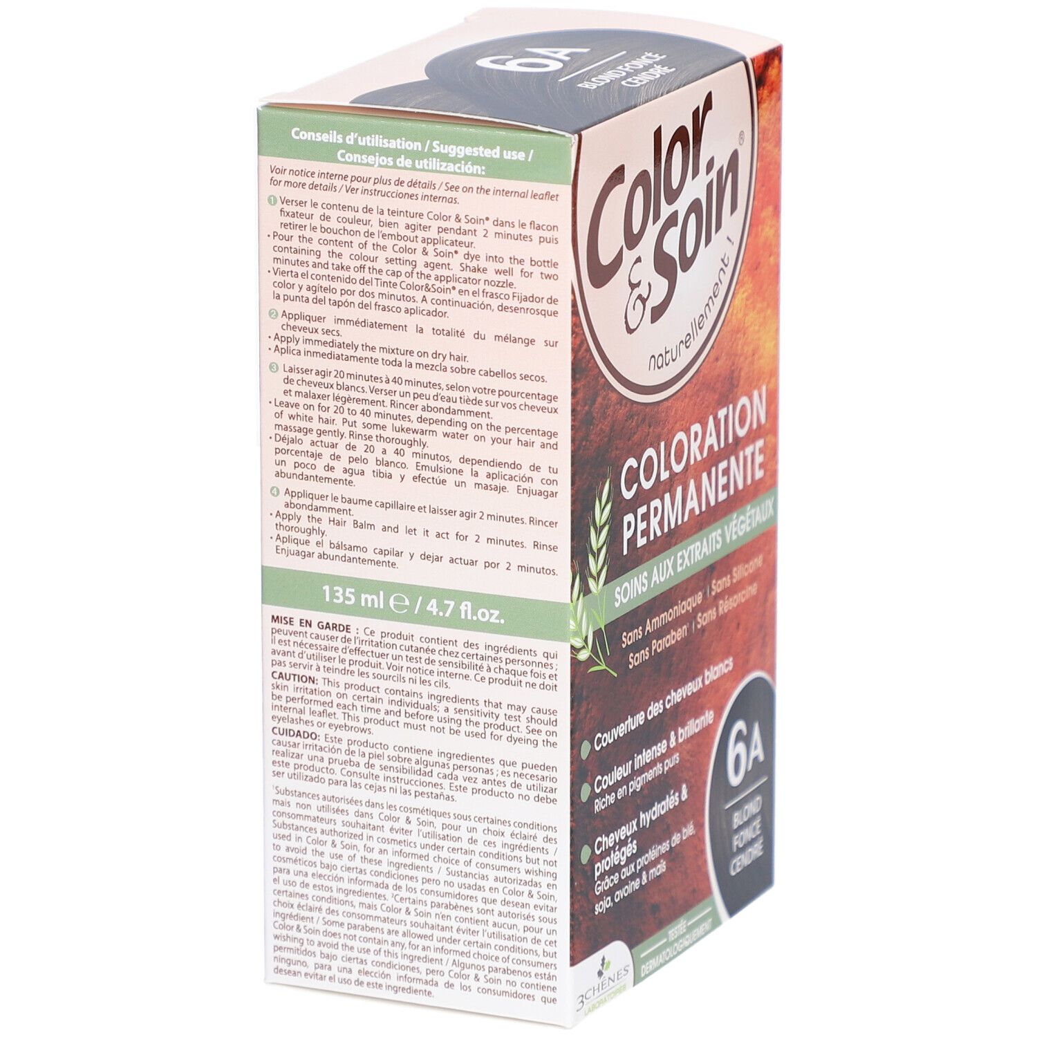 Les 3 Chênes Color & Soin Coloration 6A Dunkelblond Aschblond