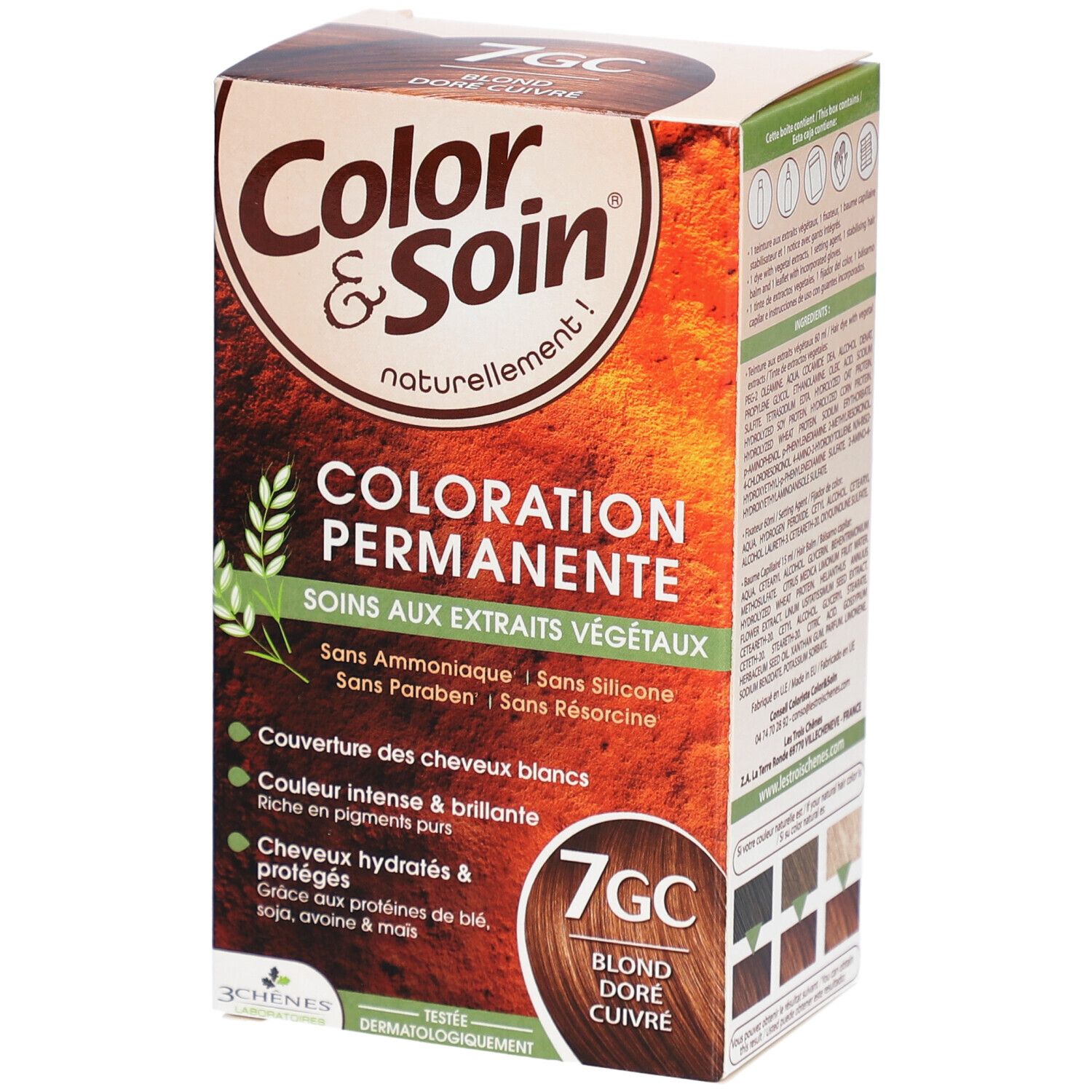 Les 3 Chênes Color & Soin Coloration 7GC Goldblond kupferfarben