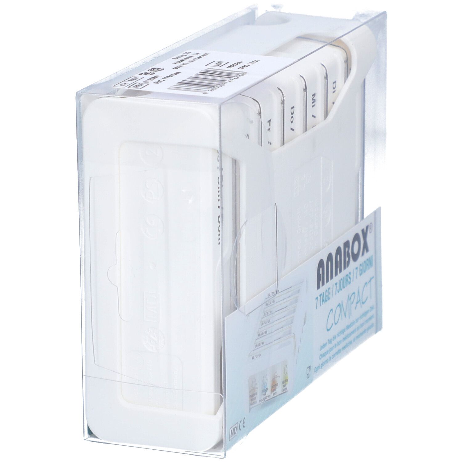 ANABOX Medidispenser compact 7Tage weiss 4 F D/F/I