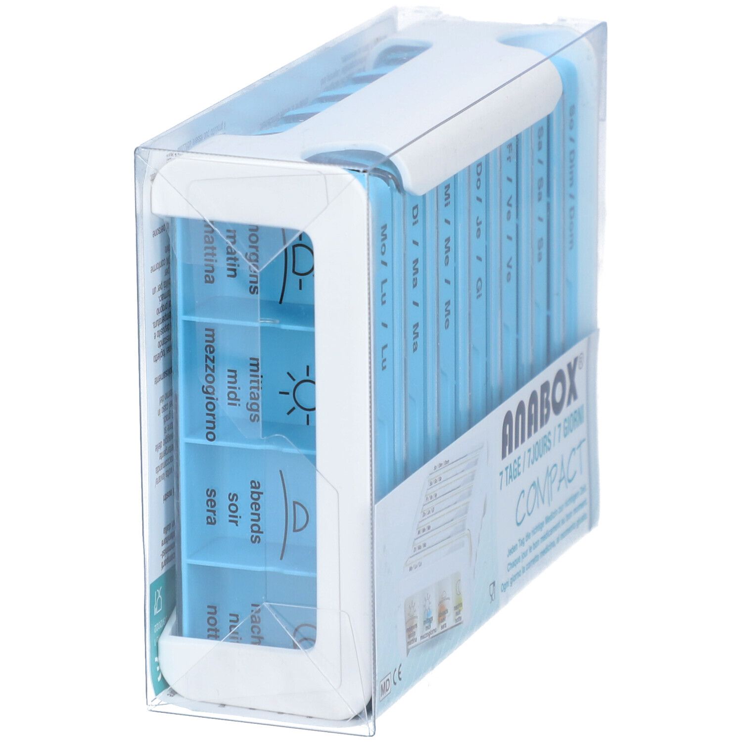 ANABOX Medidispenser compact 7Tage hellb 4 F D/F/I