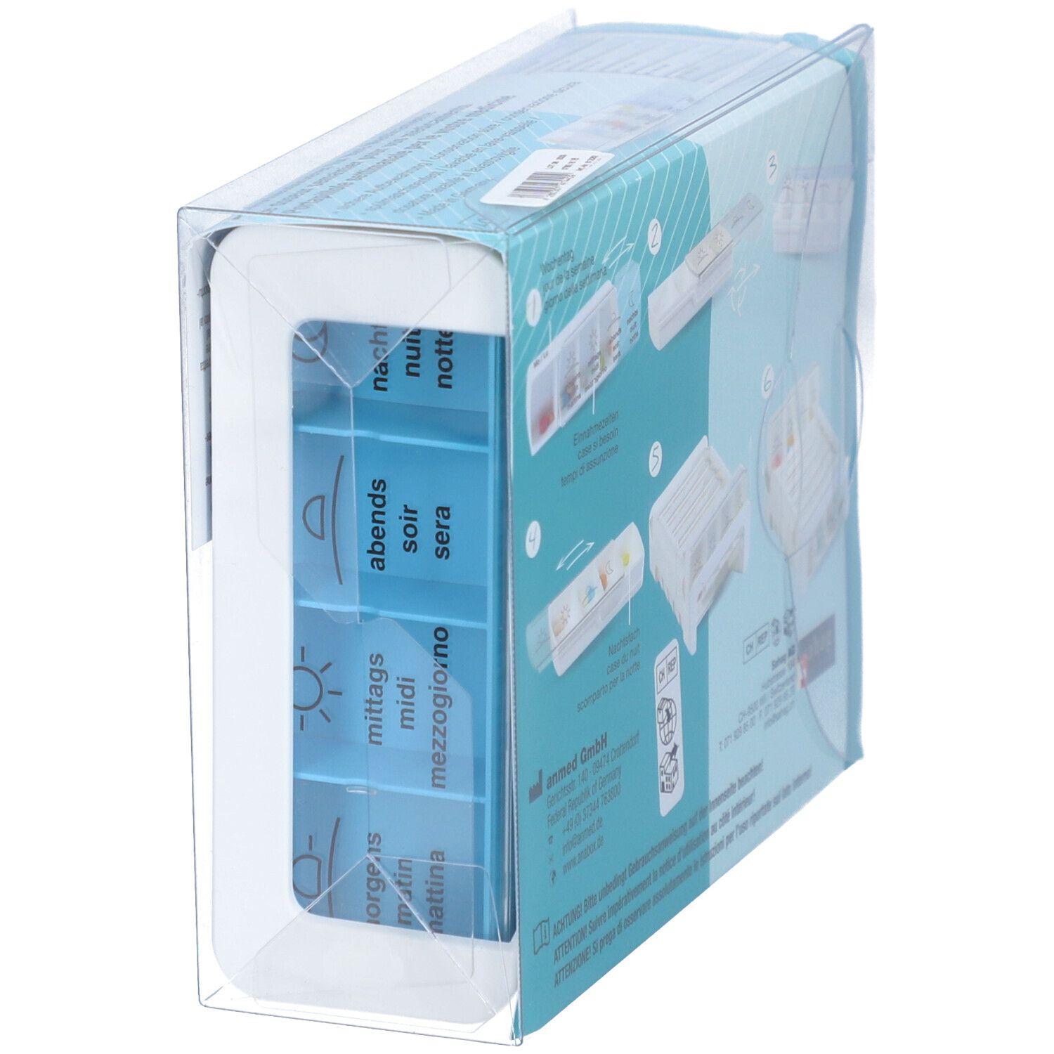 ANABOX Medidispenser compact 7Tage hellb 4 F D/F/I