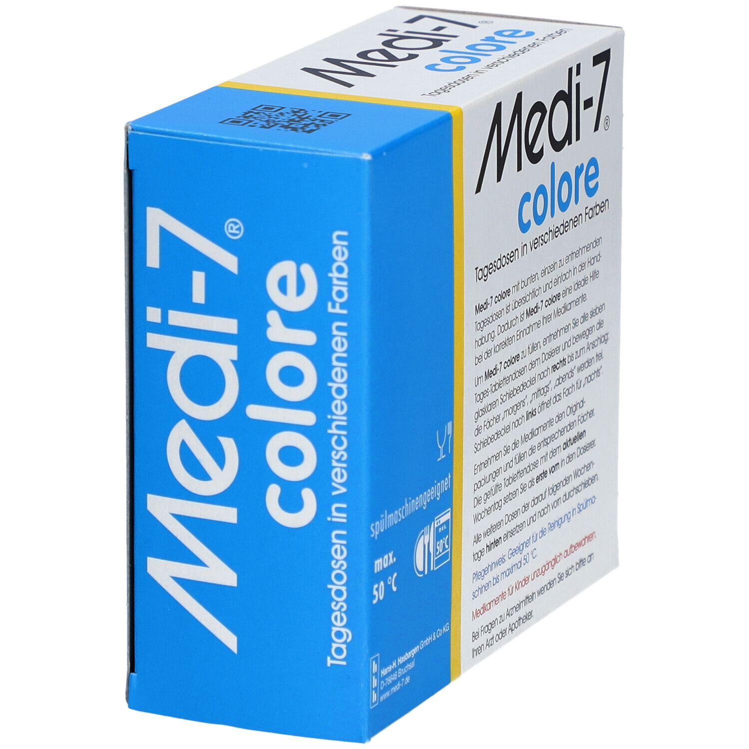 MEDI-7 Colore Pilulier semainier 4 cases par jour - Allemand