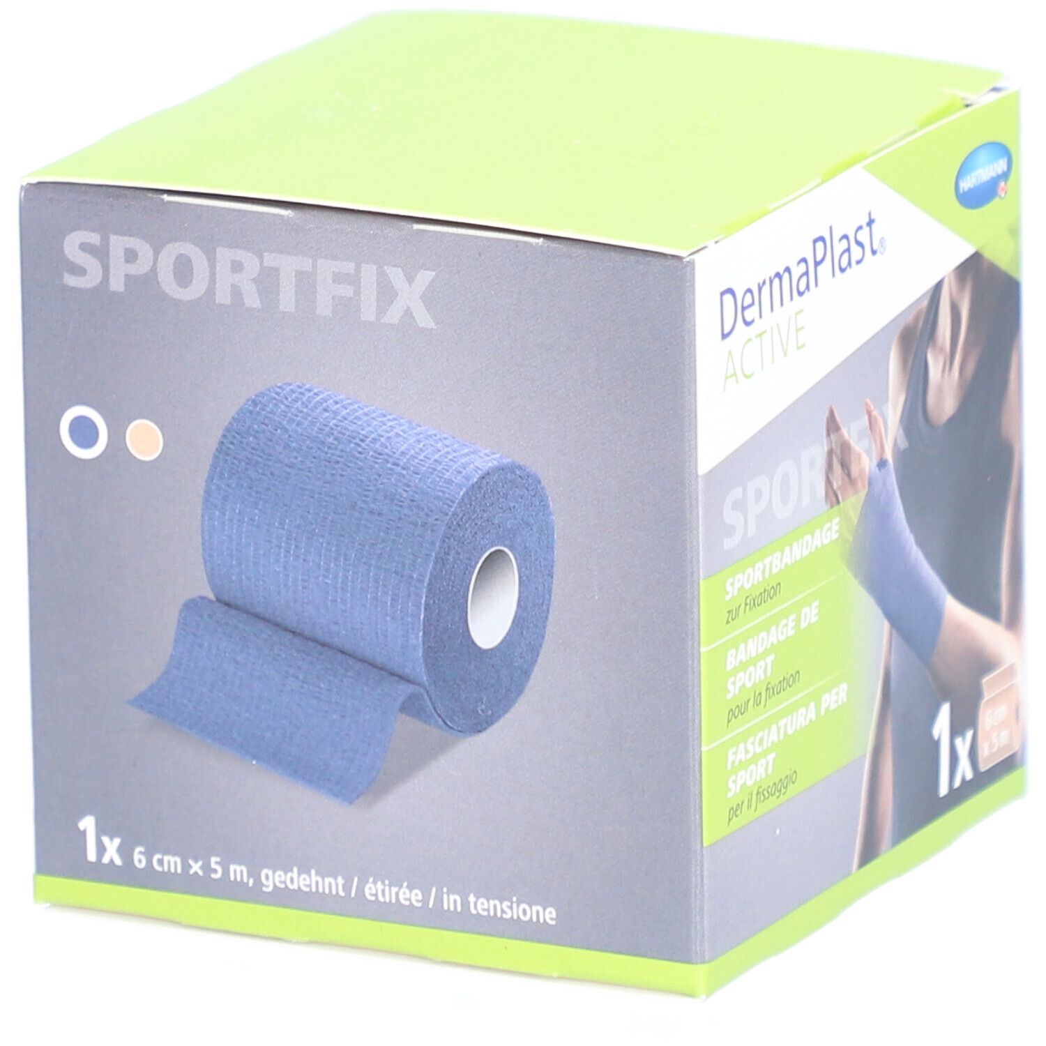 HARTMANN Dermaplast® Aktiv Sportfix 6 cm x 5 m Blau